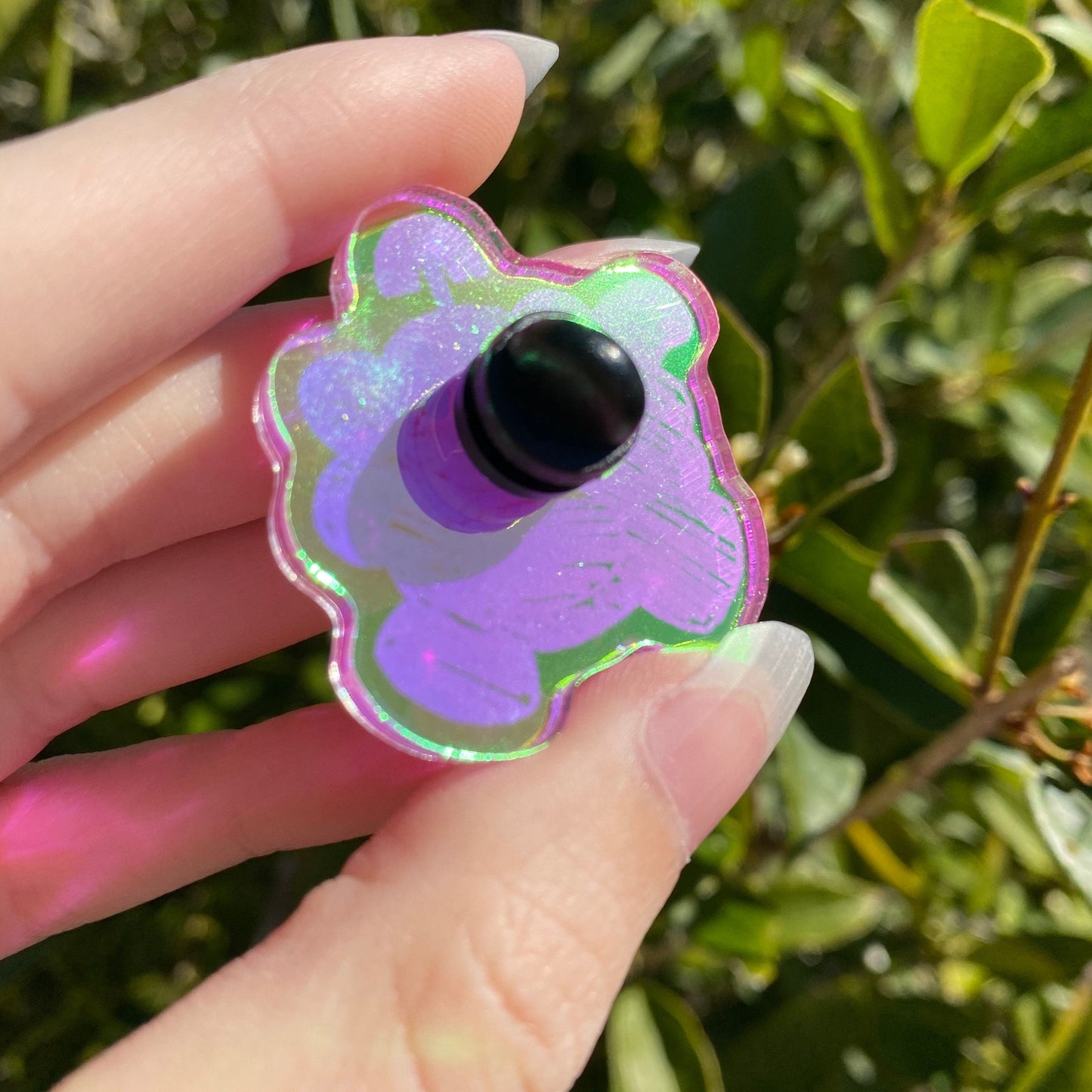 Rainbow Monkey Iridescent Acrylic Pin