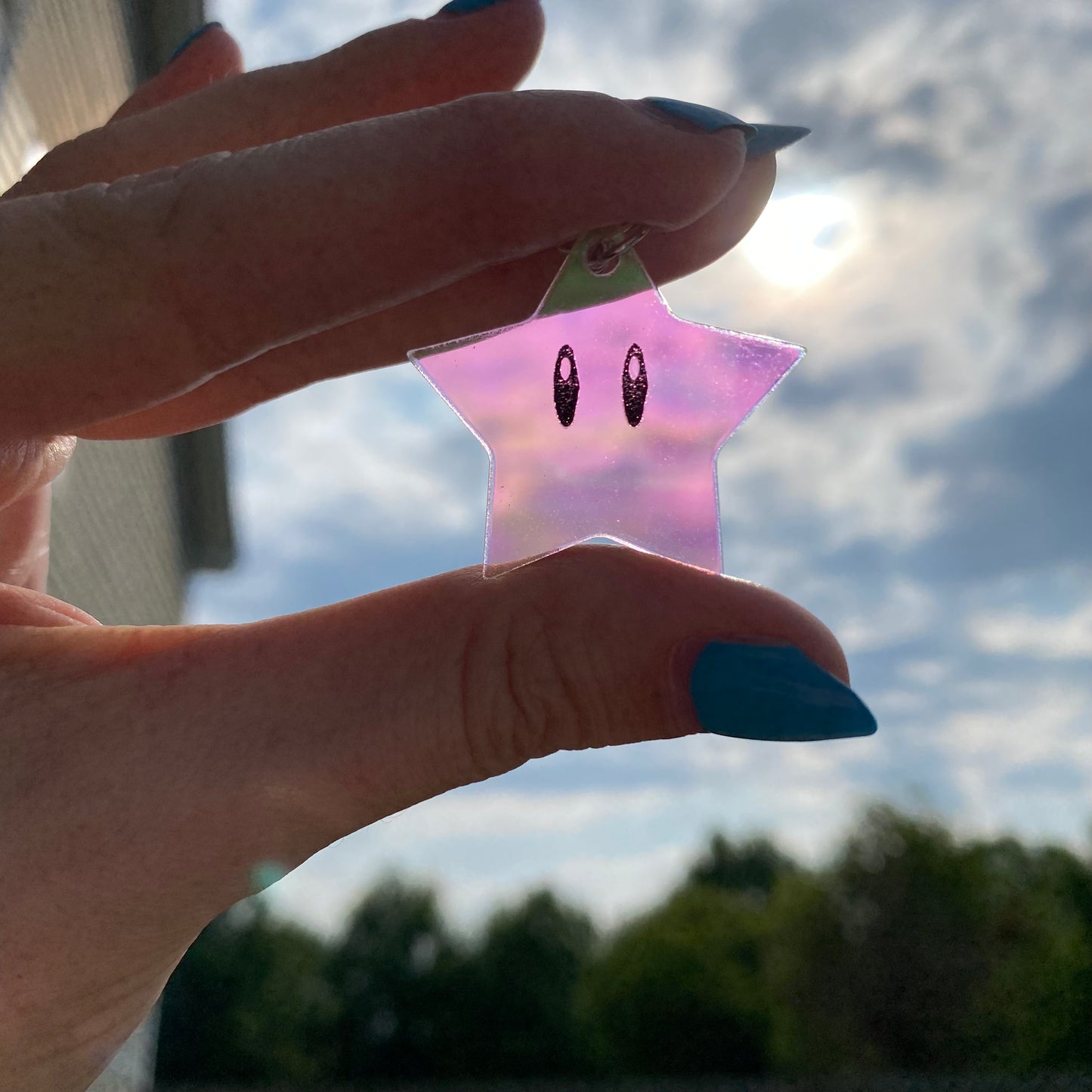 Super Star Iridescent Acrylic Earrings