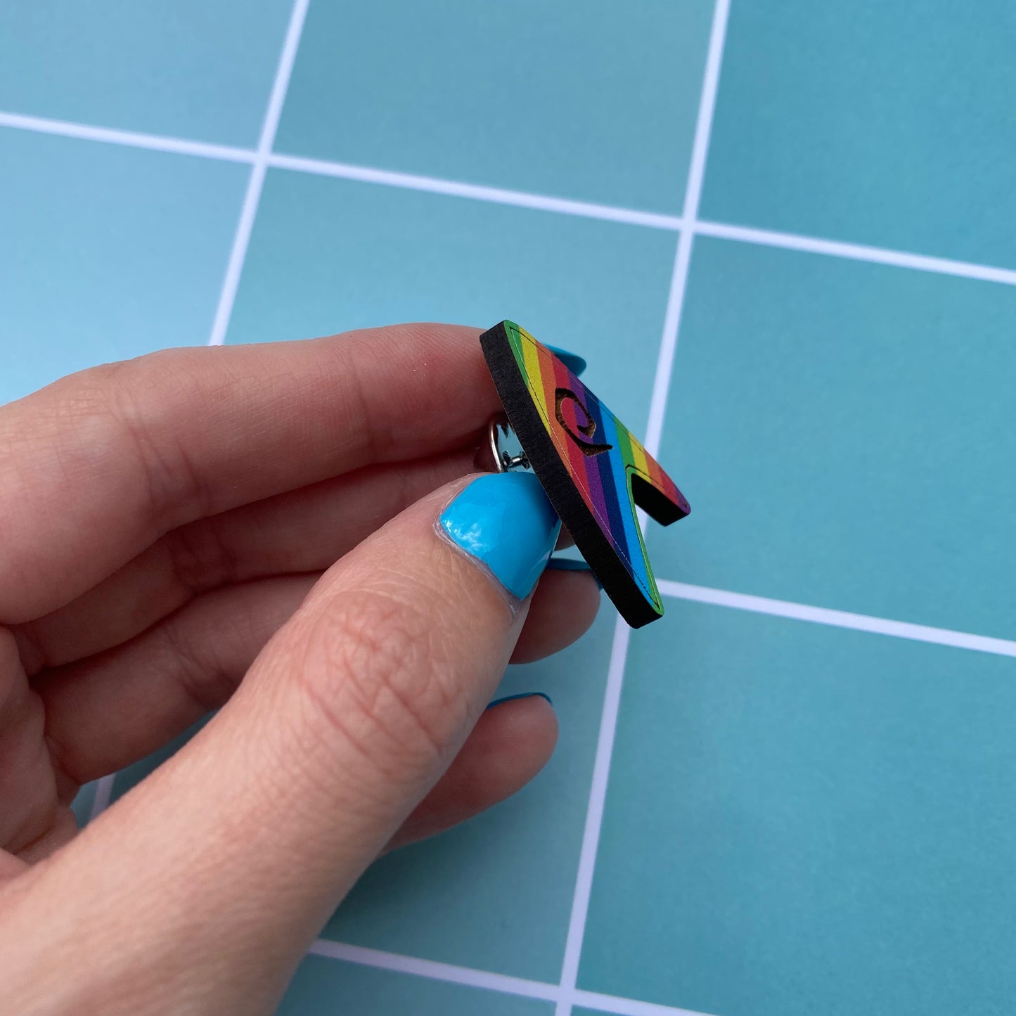 Rainbow TOS Wood Badge Pin