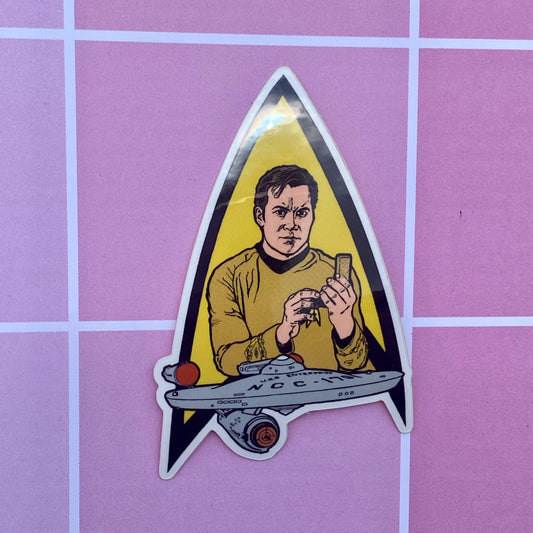 Heroic Captain Kirk 2.5” Vinyl Sticker