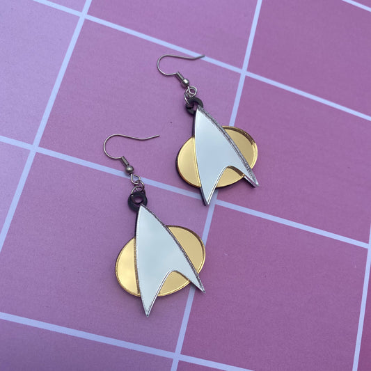 TNG Mirror Acrylic Earrings