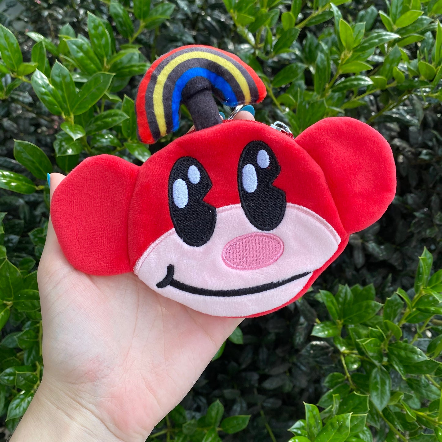 Rainbow Monkey Plush Coin Purse/Keychain