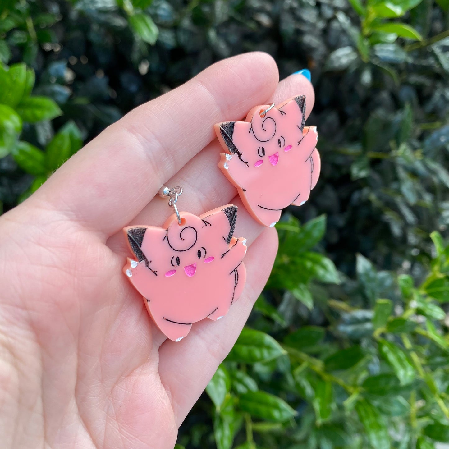 Clefairy Acrylic Earrings