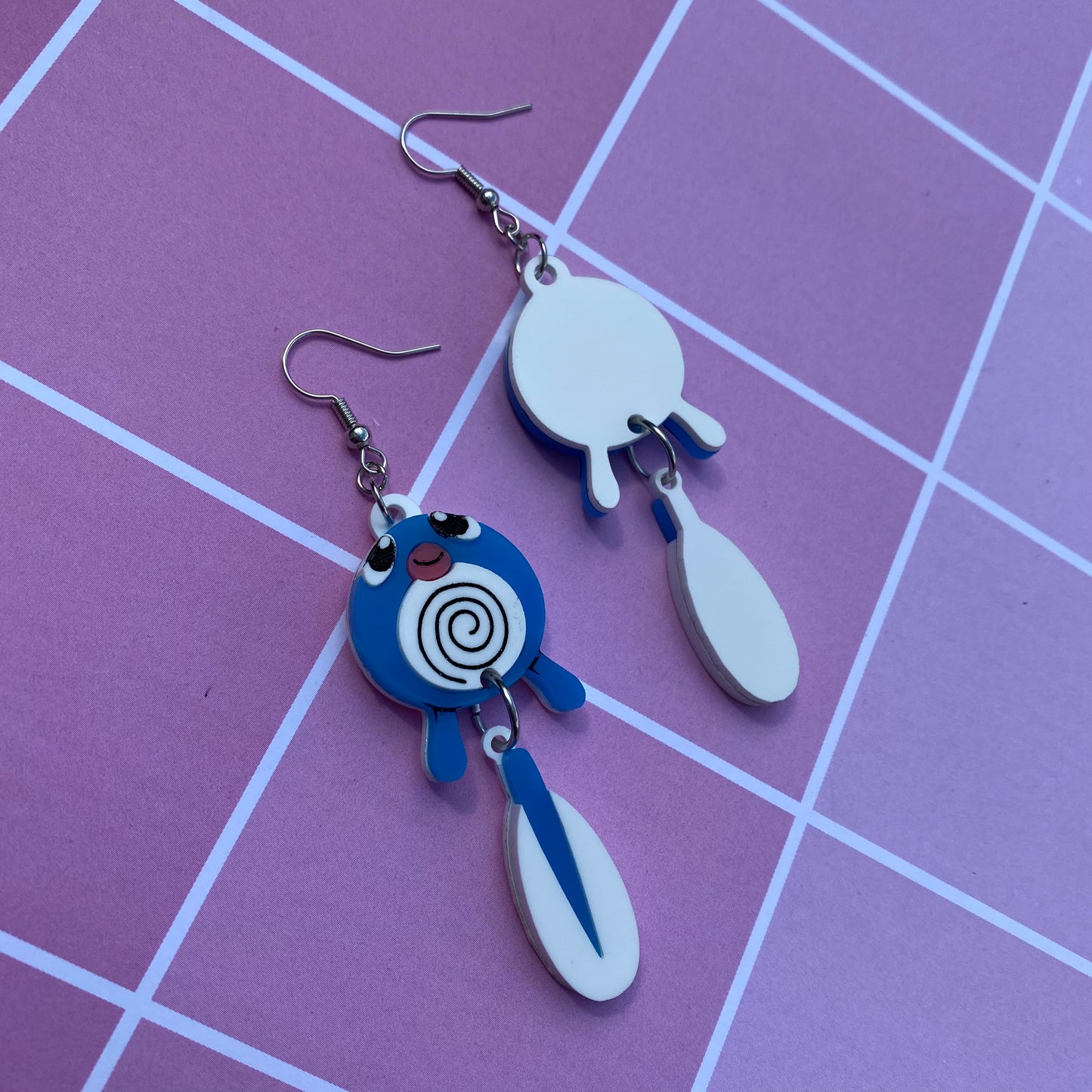 Poliwag Acrylic Earrings