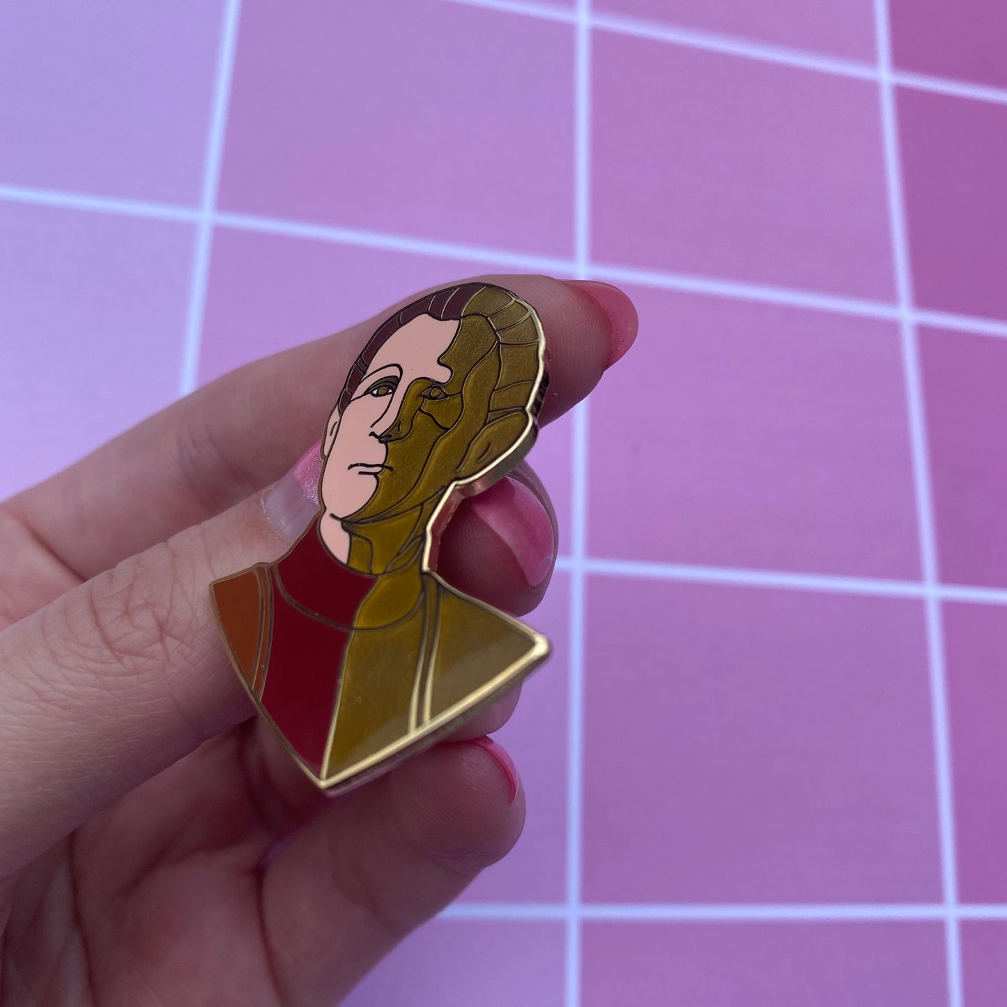 Transforming Odo Enamel Pin