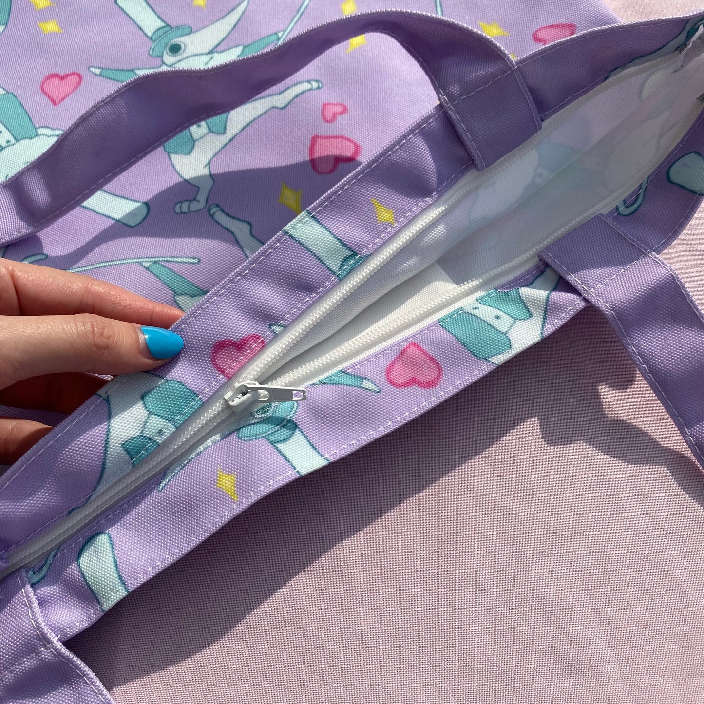 Pastel Excalibur Zipper Tote Bag
