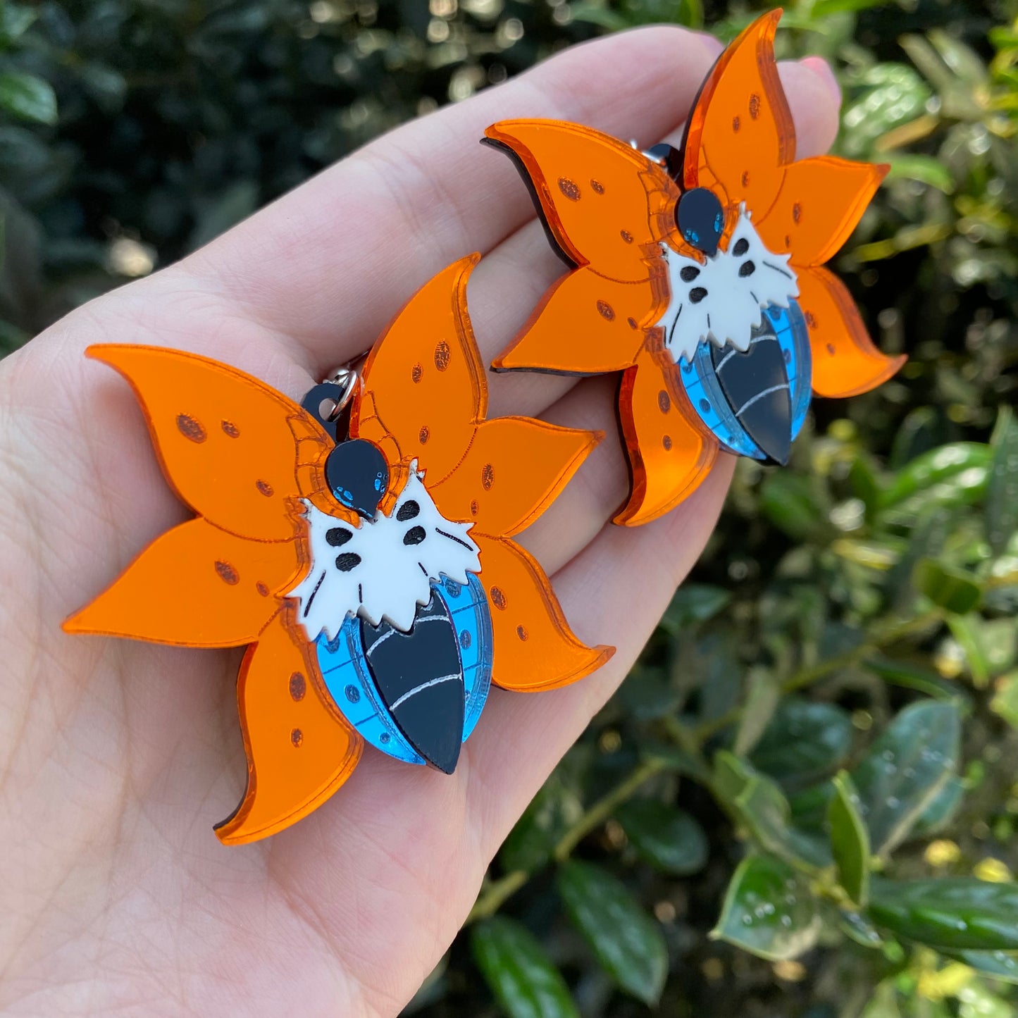 Volcarona Mirror Acrylic Earrings