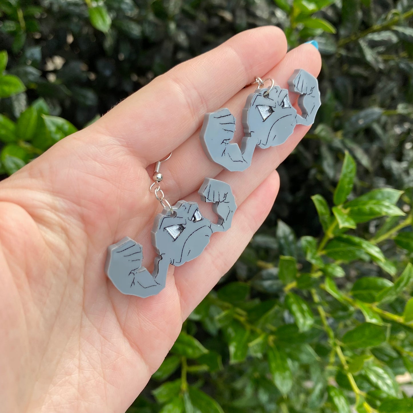 Geodude Acrylic Earrings