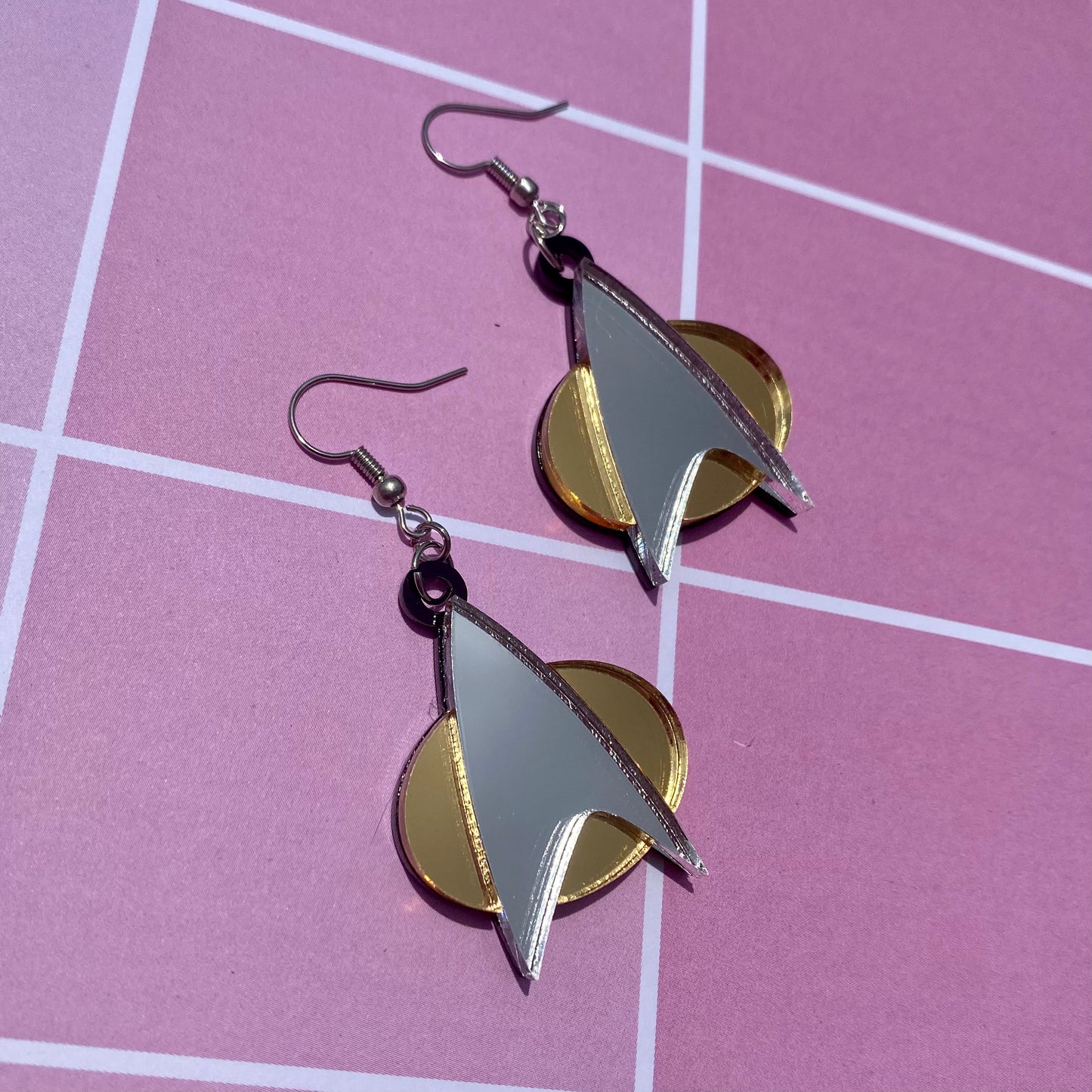 TNG Mirror Acrylic Earrings