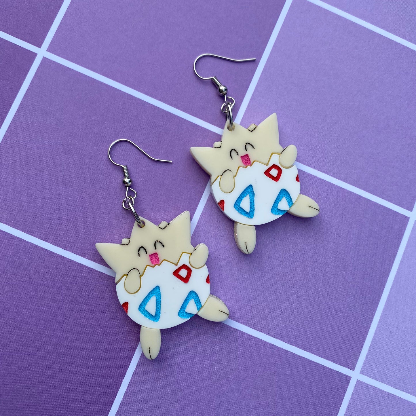 Togepi Acrylic Earrings