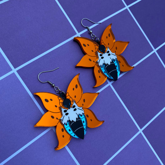 Volcarona Mirror Acrylic Earrings