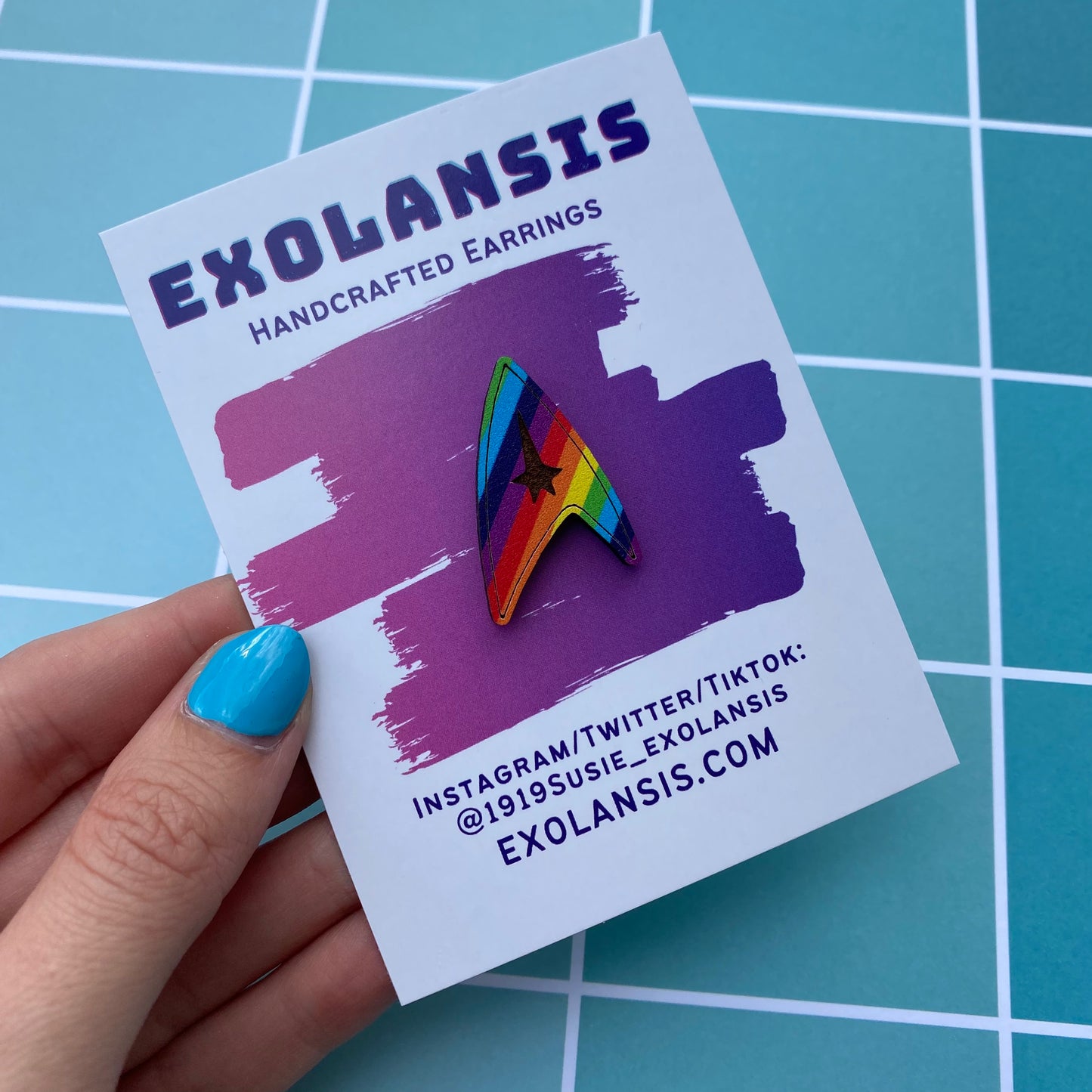 Rainbow TOS Wood Badge Pin