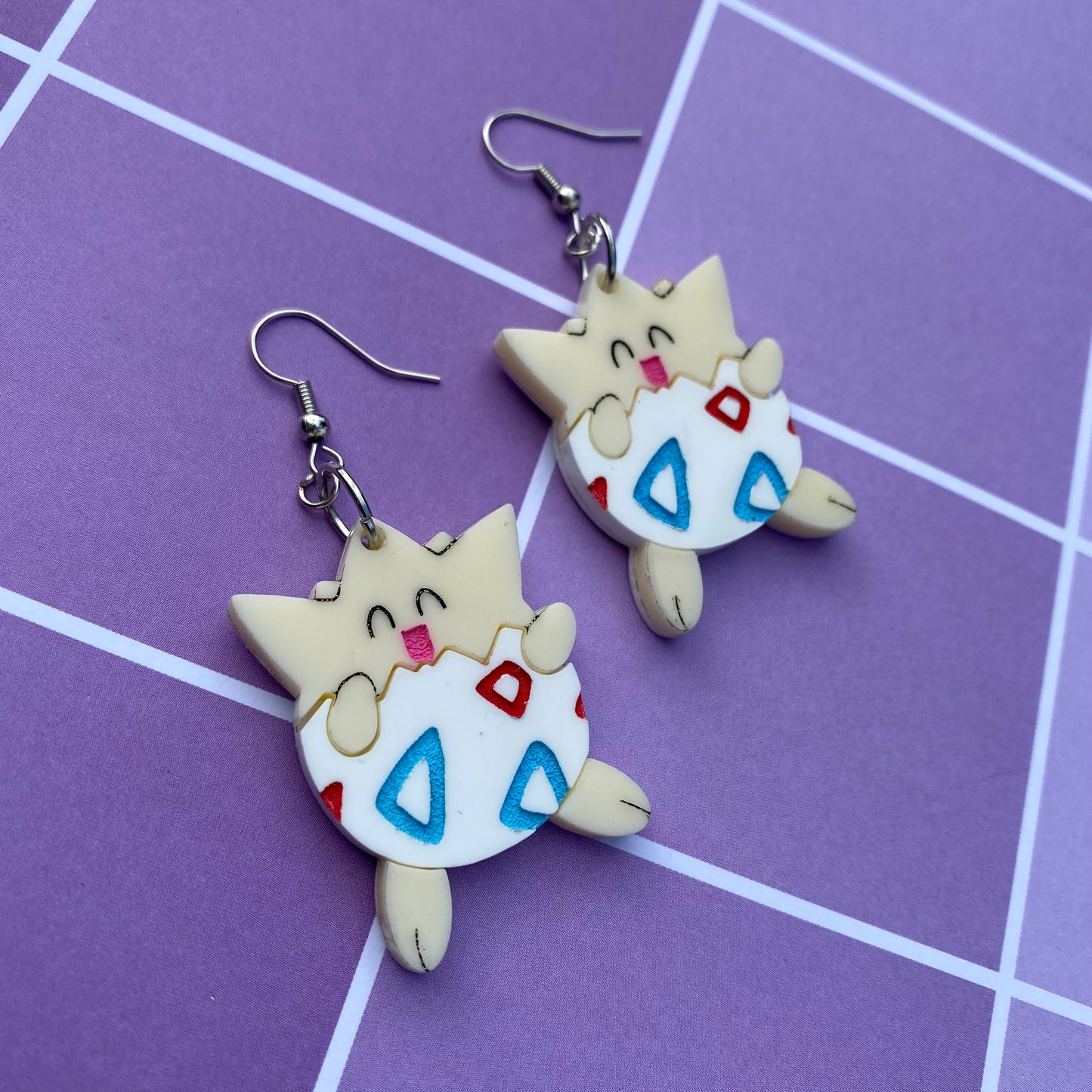 Togepi Acrylic Earrings