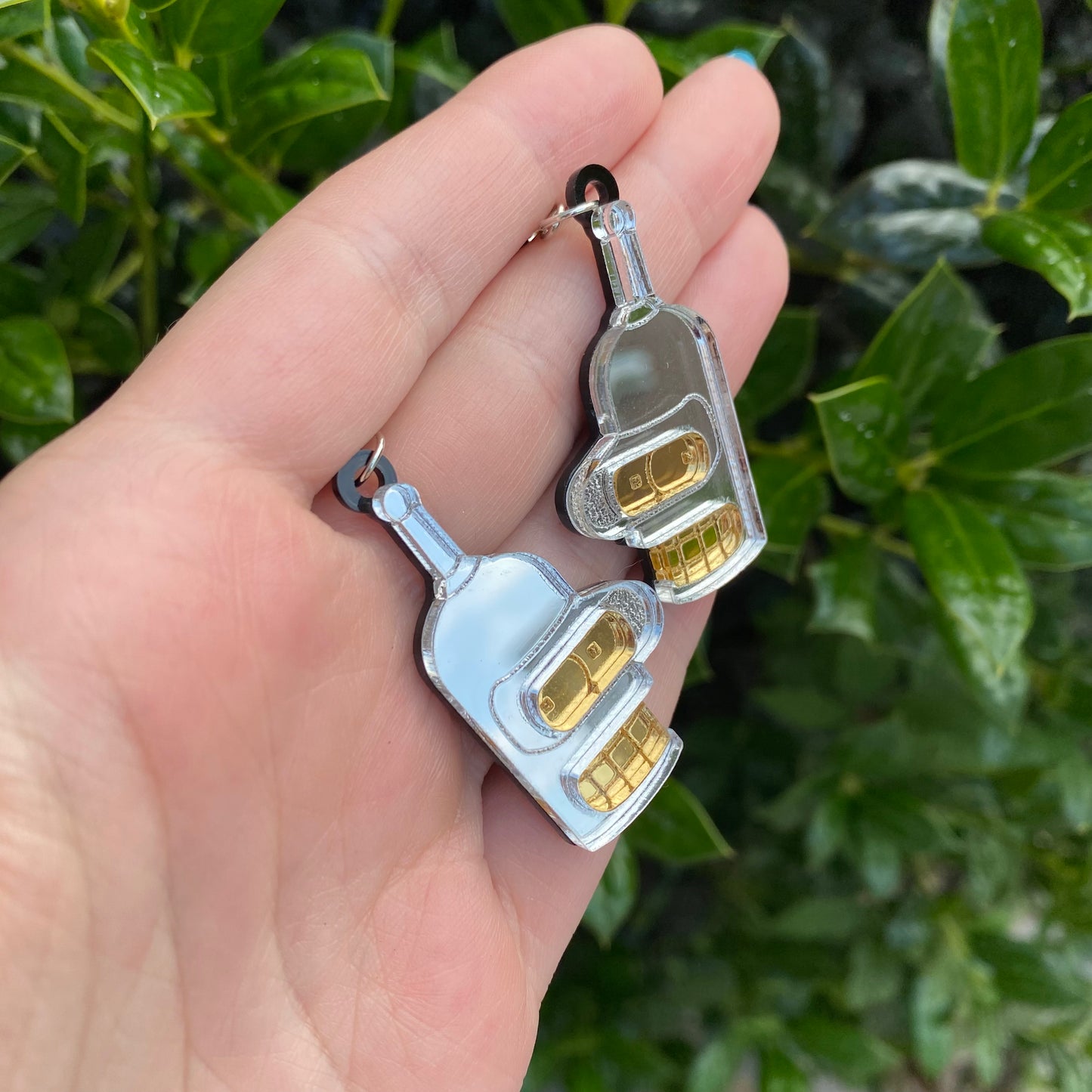 Shiny Metal Ass- Bender Mirrored Acrylic Earrings