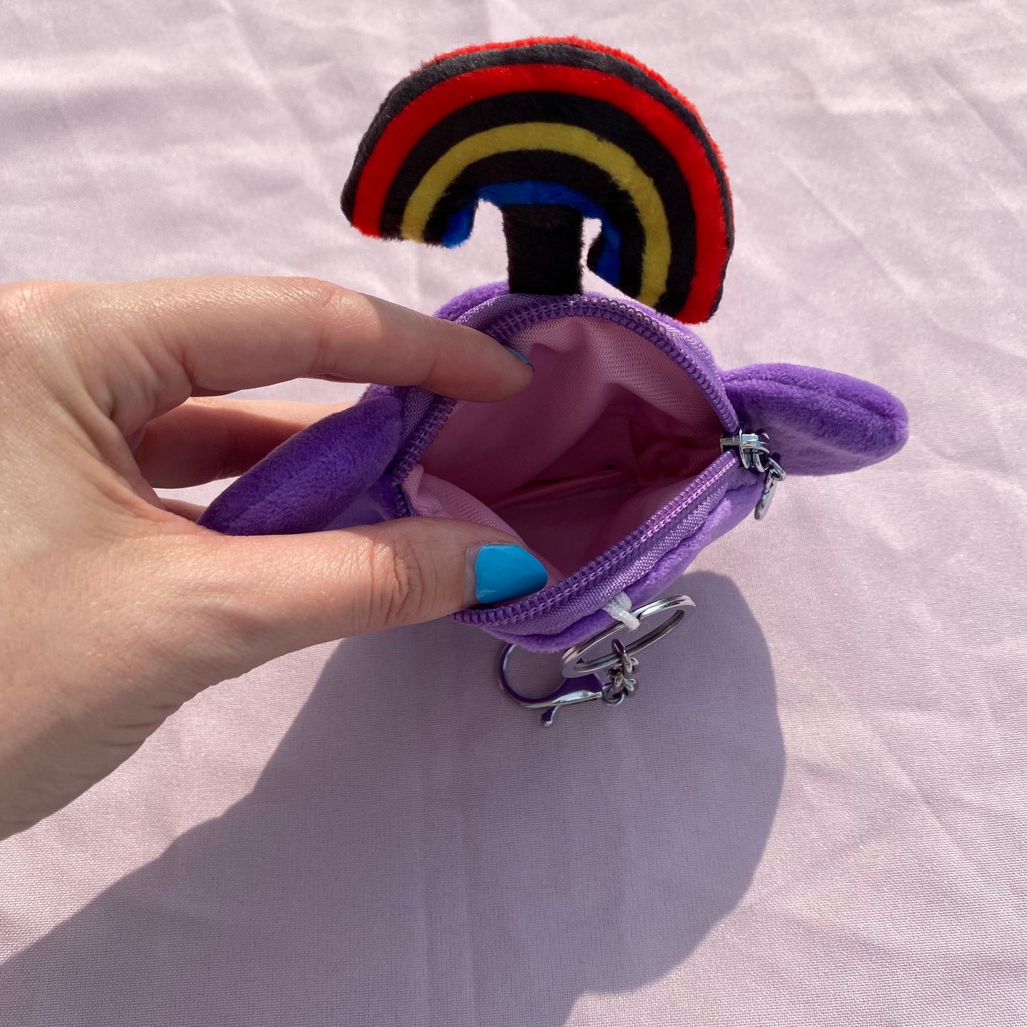 Rainbow Monkey Plush Coin Purse/Keychain