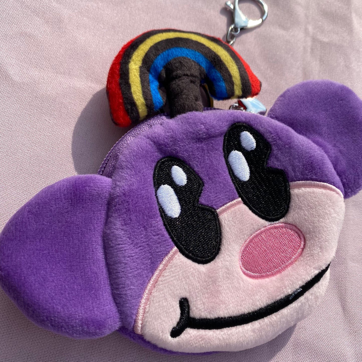 Rainbow Monkey Plush Coin Purse/Keychain