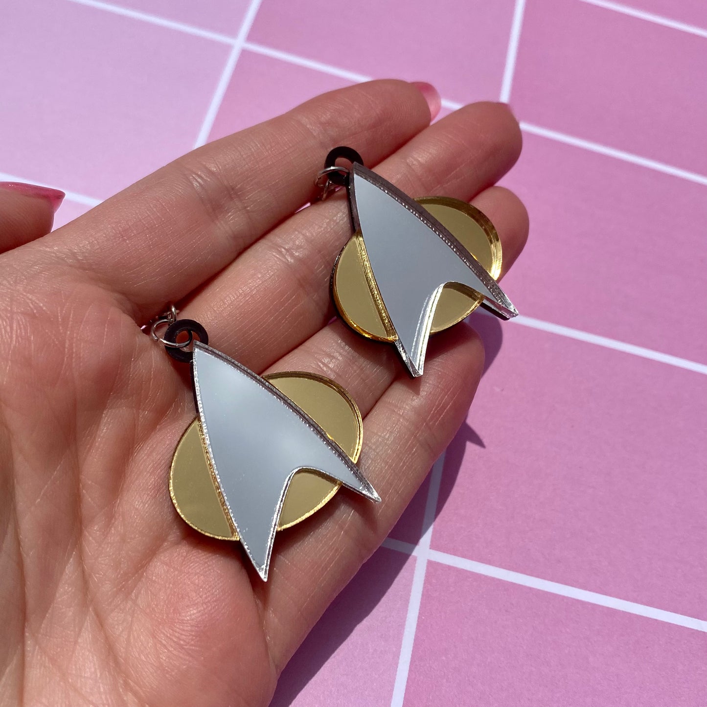 TNG Mirror Acrylic Earrings