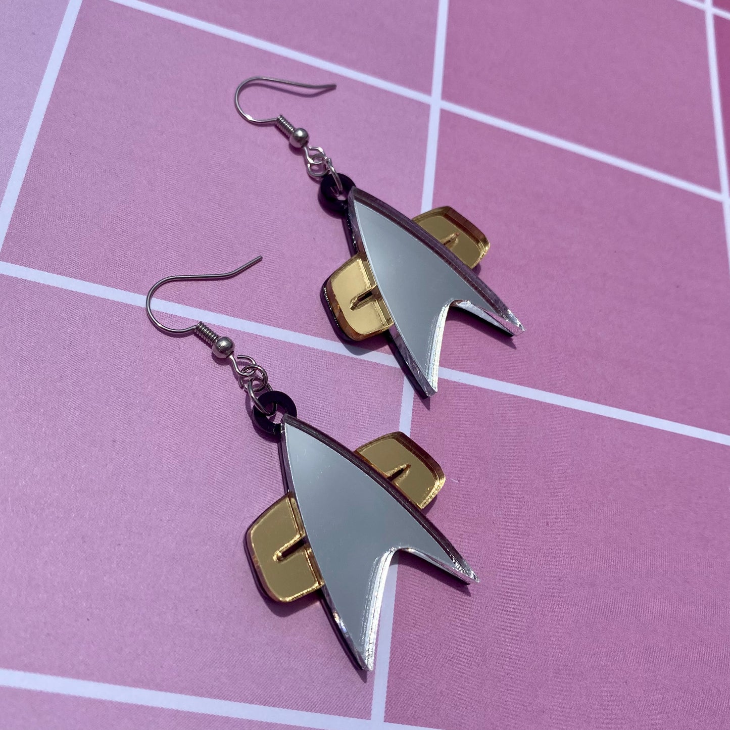 DS9/VOY Mirror Acrylic Earrings