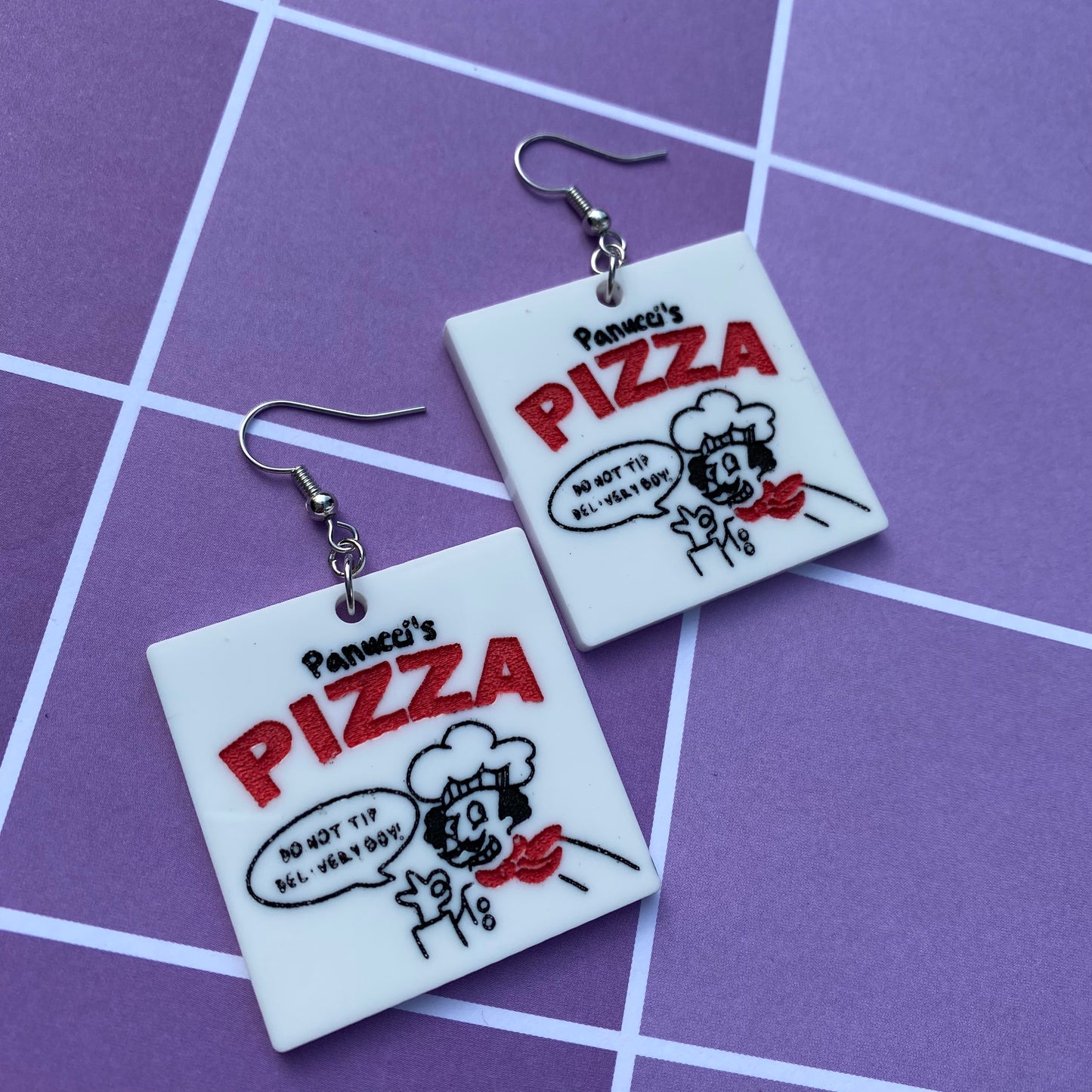 Panucci’s Pizza Acrylic Earrings