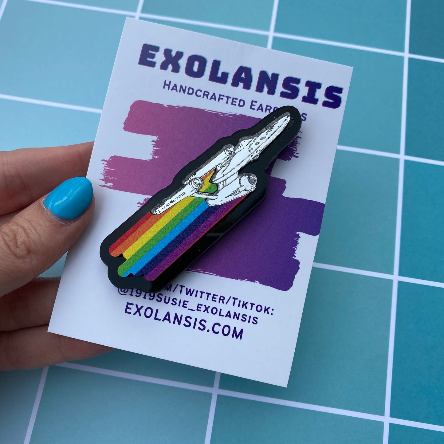 EnterPRIDE Rainbow Acrylic Pin