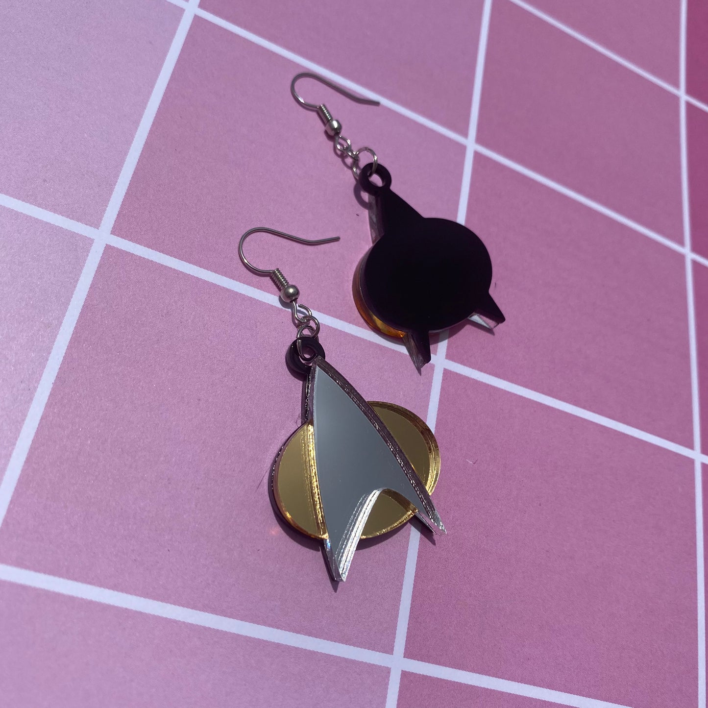 TNG Mirror Acrylic Earrings