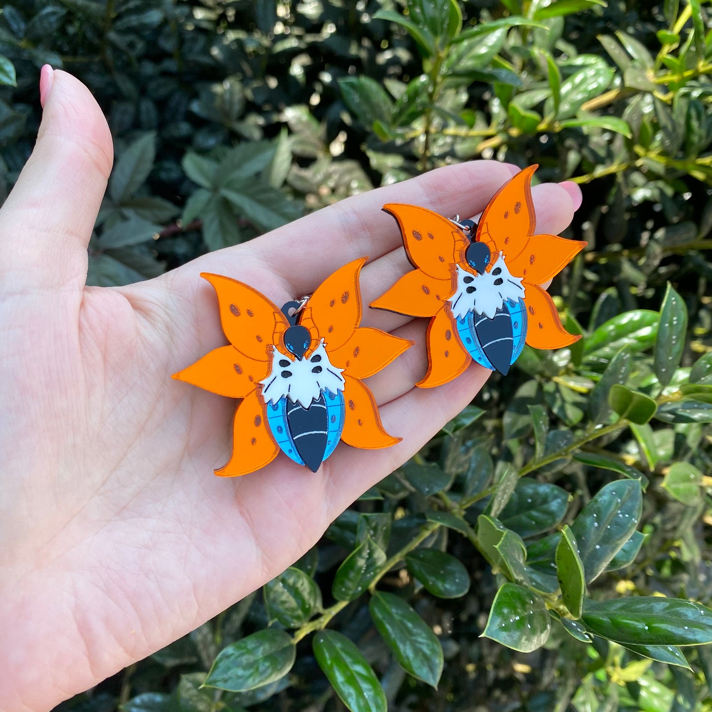 Volcarona Mirror Acrylic Earrings