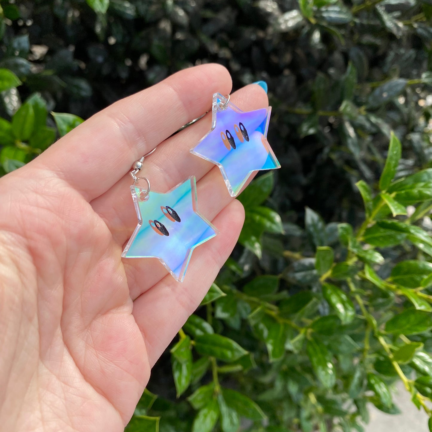 Super Star Iridescent Acrylic Earrings