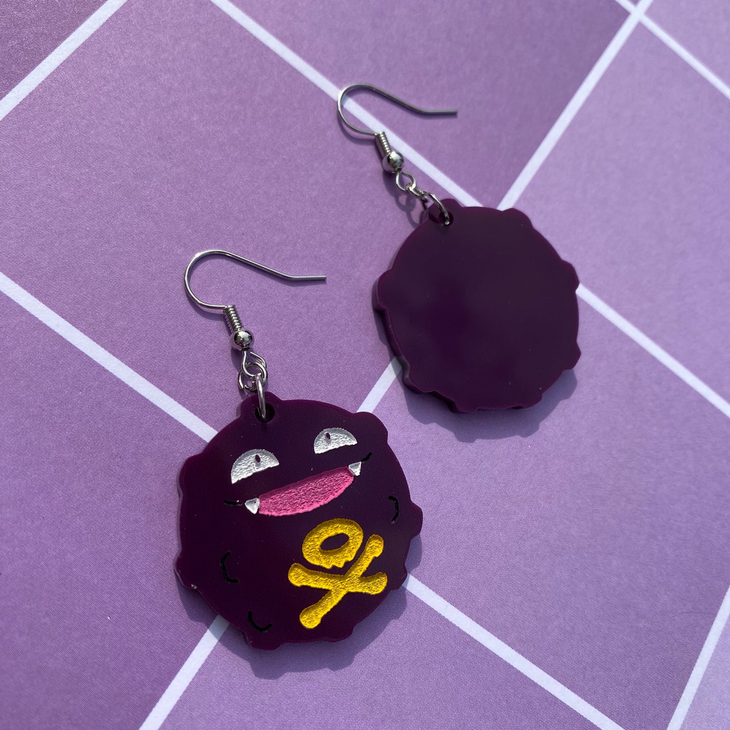 Koffing Small Acrylic Earrings