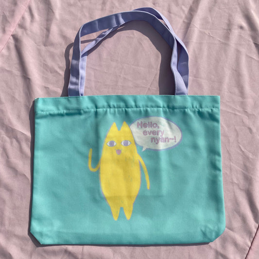 Hello EveryNYAN~ Zipper Tote Bag