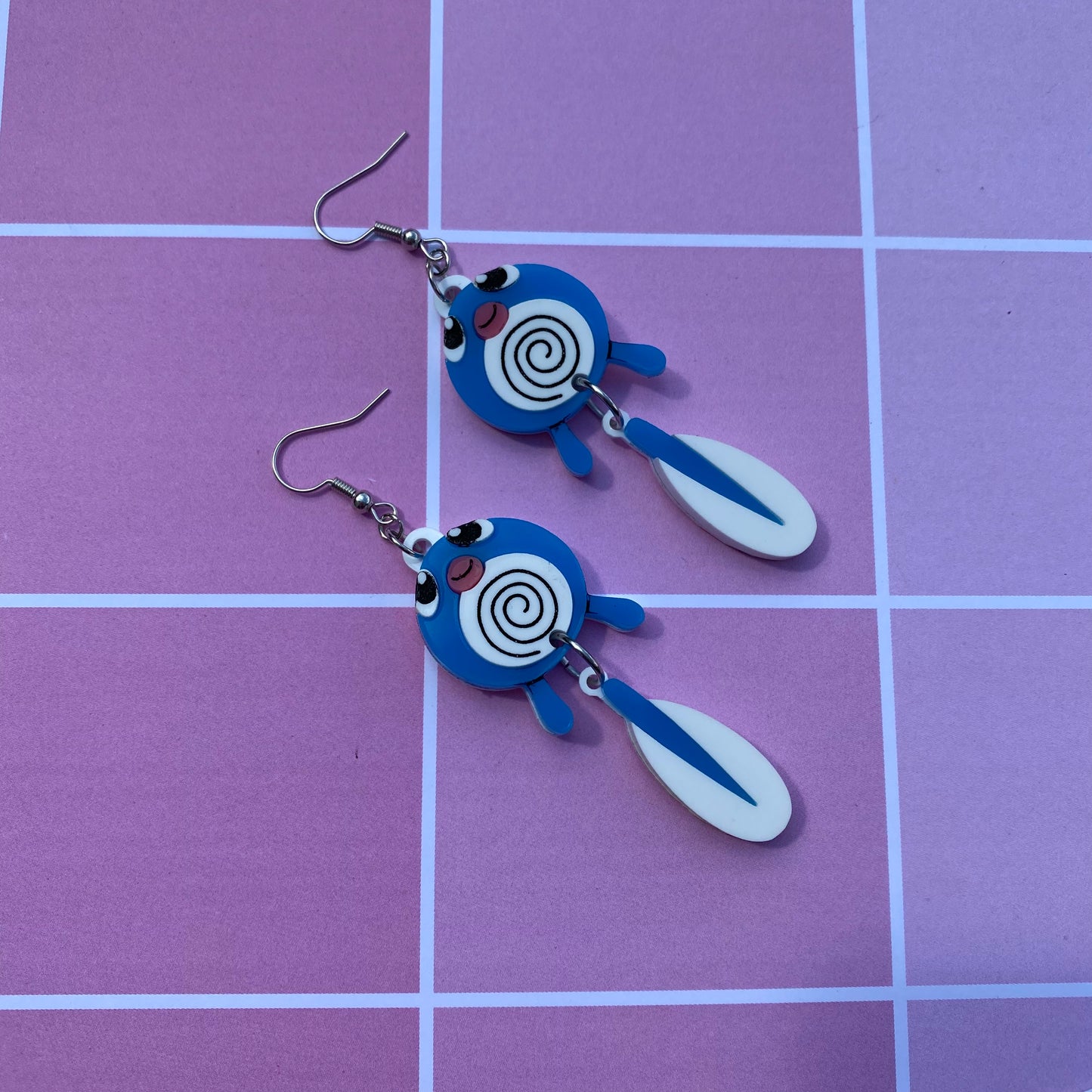Poliwag Acrylic Earrings
