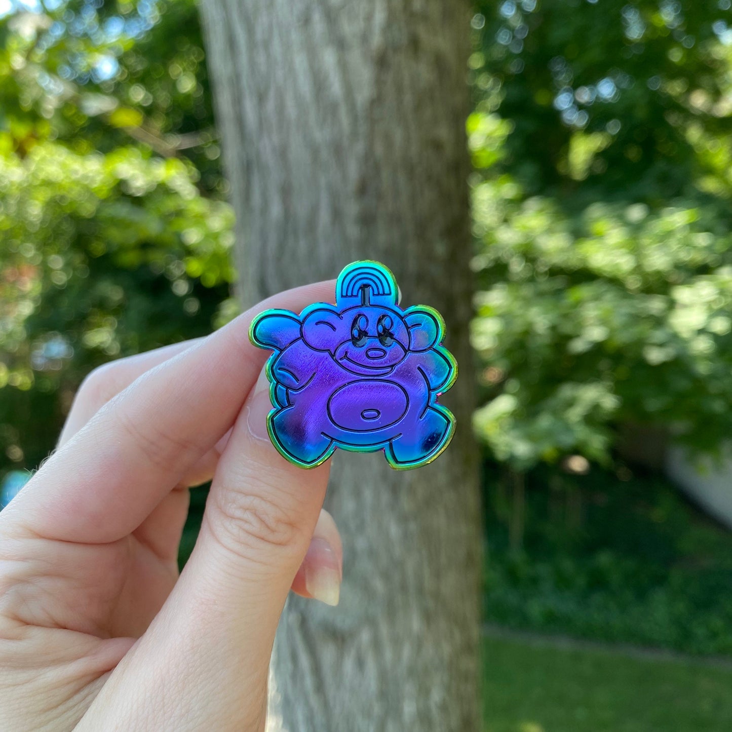 Rainbow Monkey Soft Enamel Pin