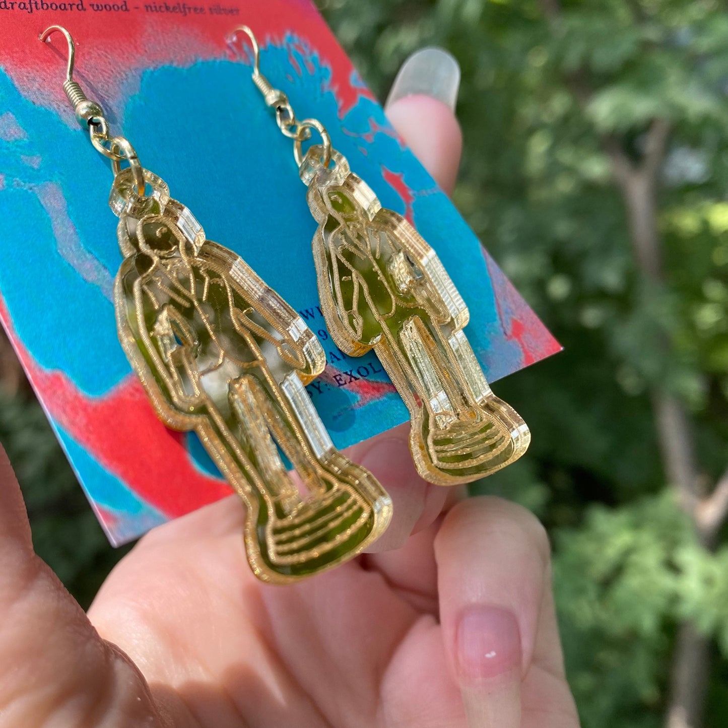 The Office Inspired Dundie Awards Mirror Backed Earrings