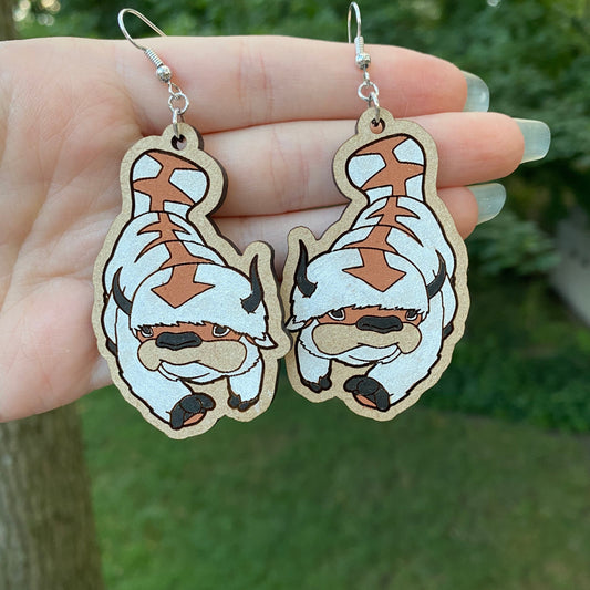 ATLA Appa Wood Engraved Earrings