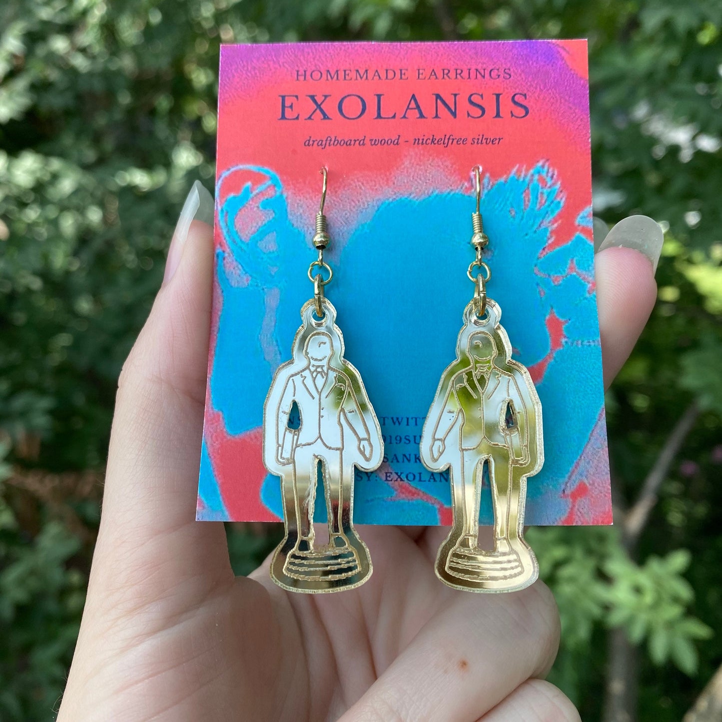The Office Inspired Dundie Awards Mirror Backed Earrings
