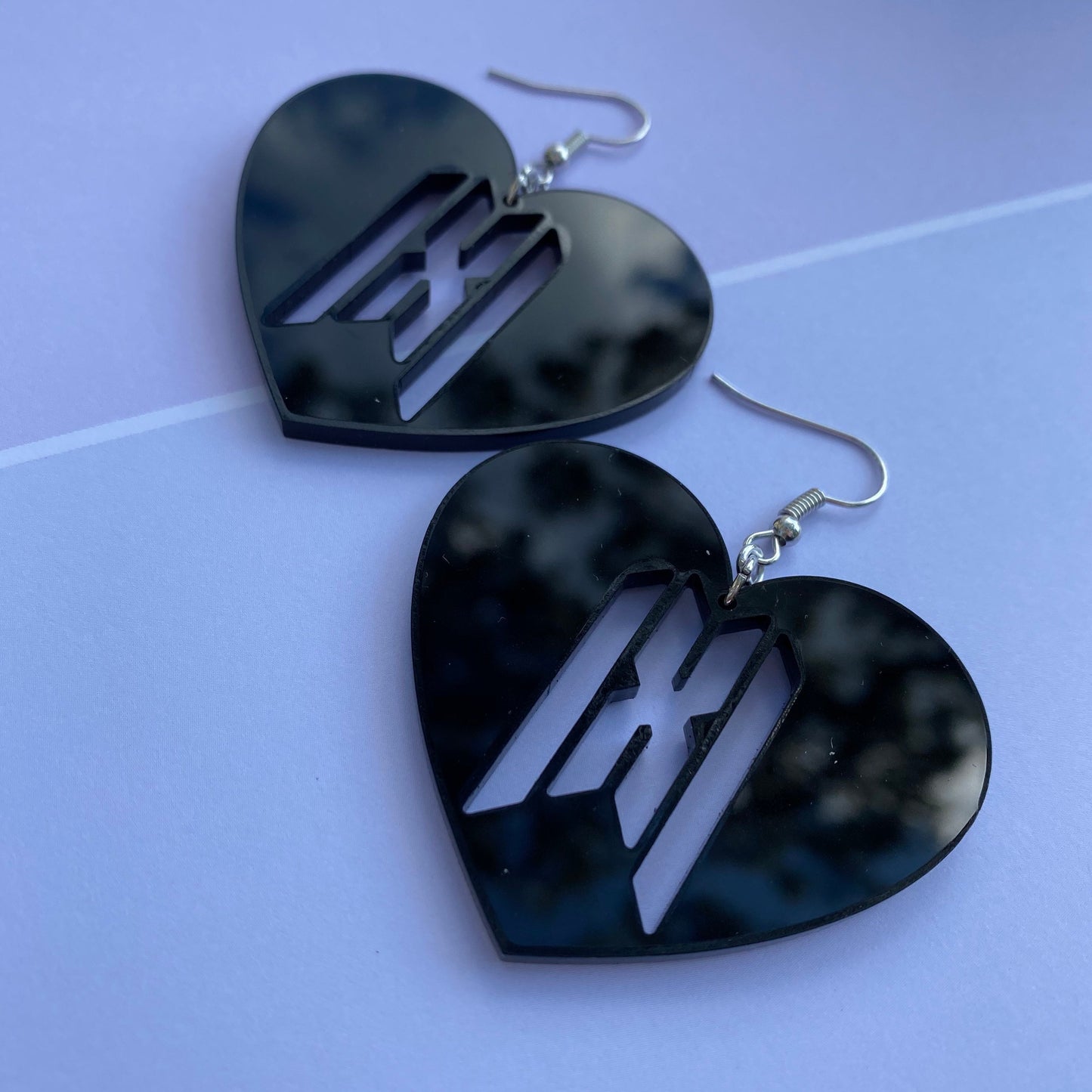 Monsta X Inspired Heart Acrylic Earrings