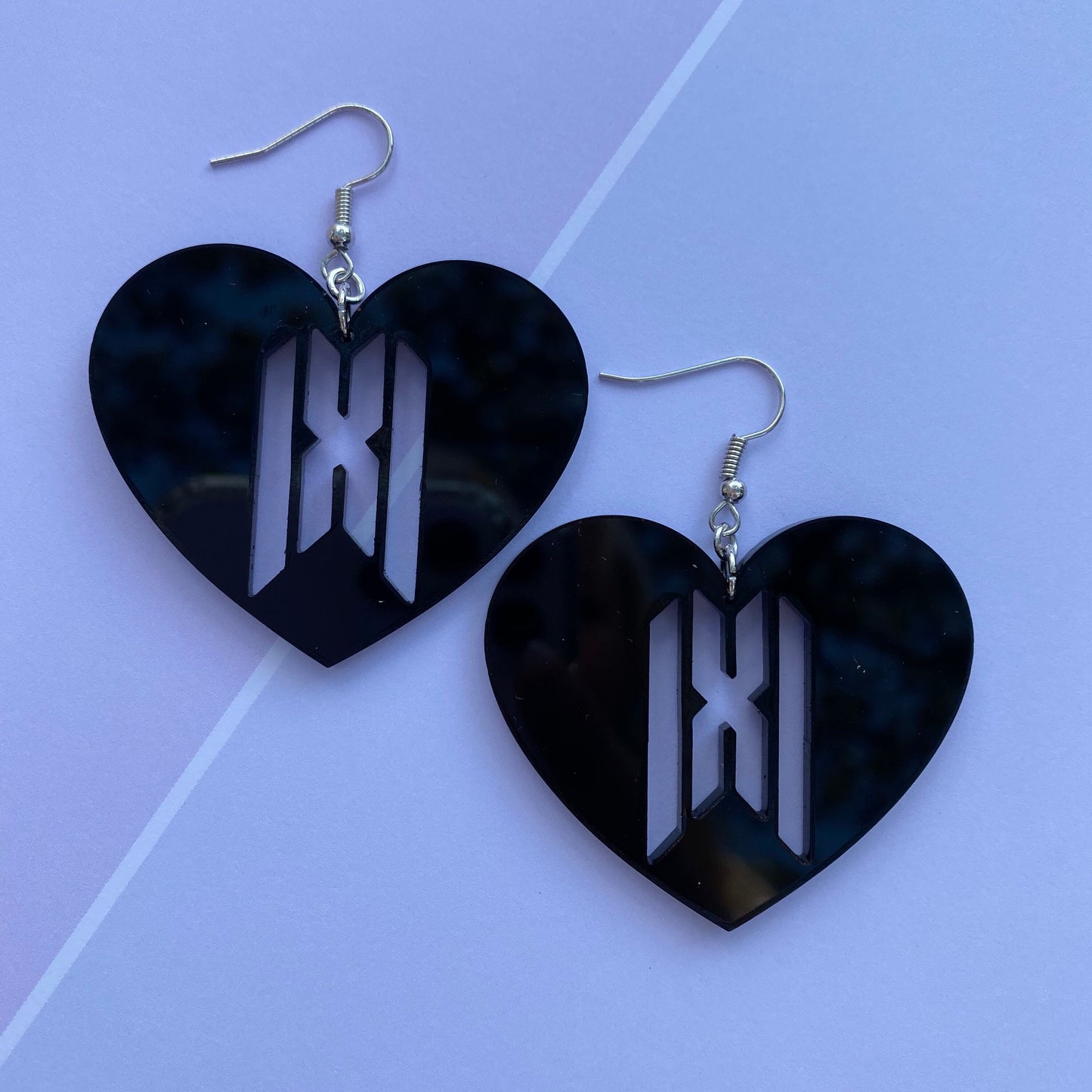 Monsta X Inspired Heart Acrylic Earrings