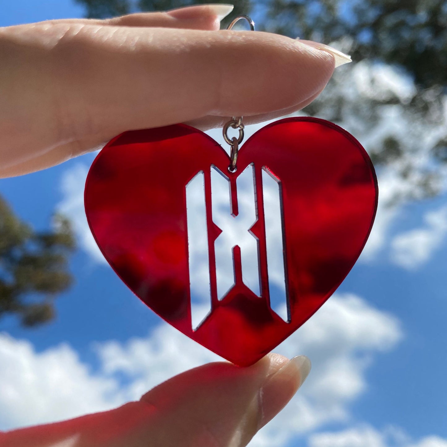 Monsta X Inspired Heart Acrylic Earrings