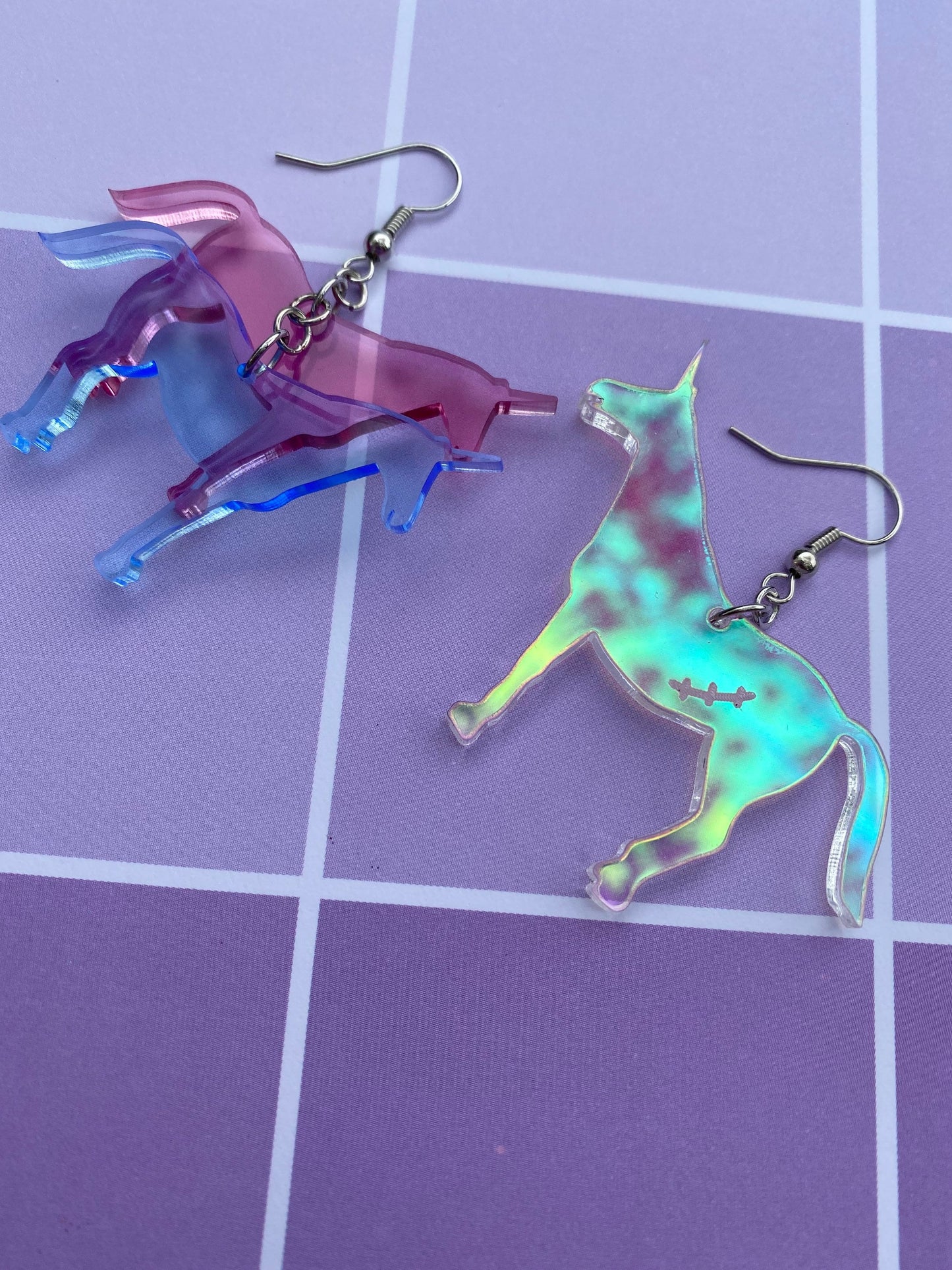 Charlie the Unicorn Inspired Acrylic Earrings