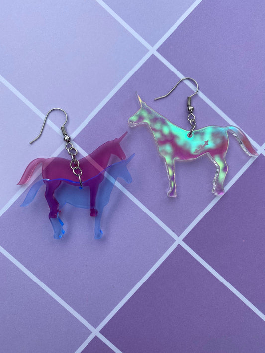 Charlie the Unicorn Inspired Acrylic Earrings