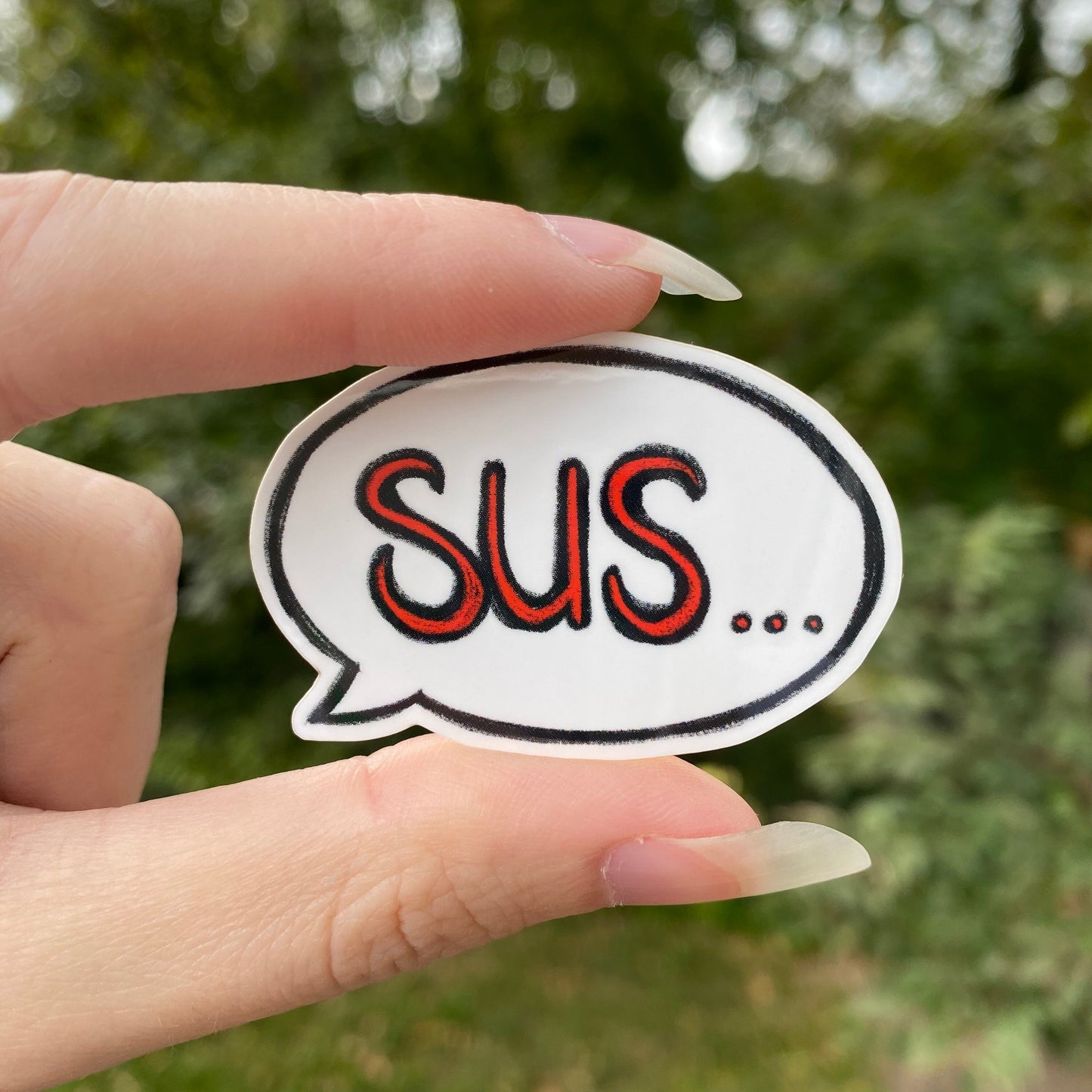 Among Us Inspired “Sus...” Vinyl Sticker