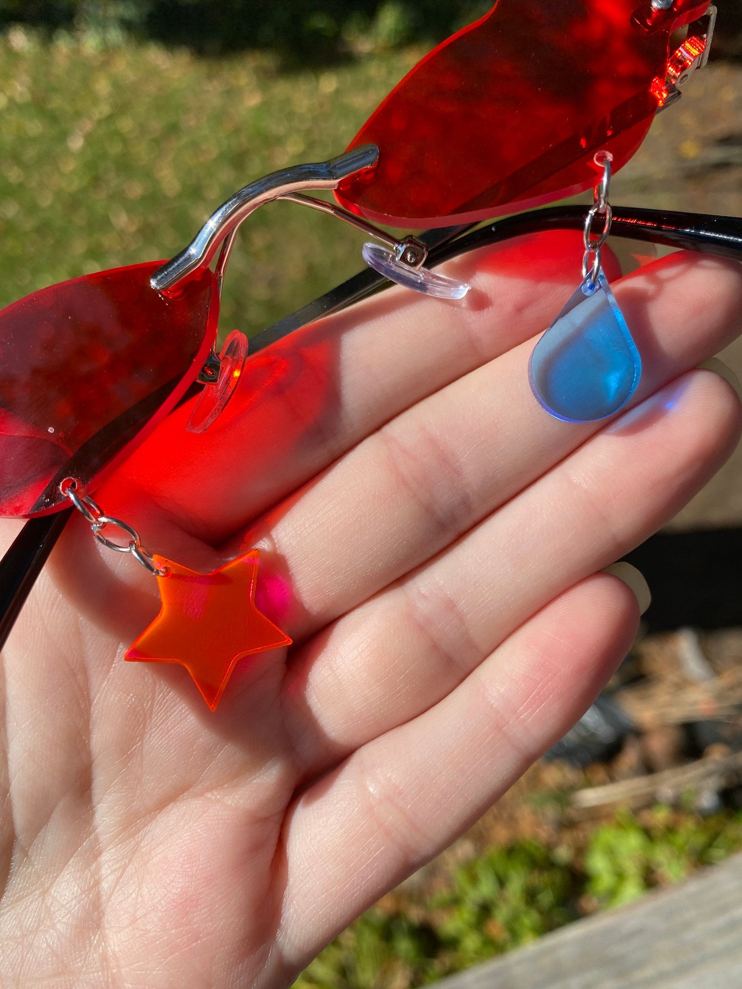 Flaming Star Drop Fashion Glasses