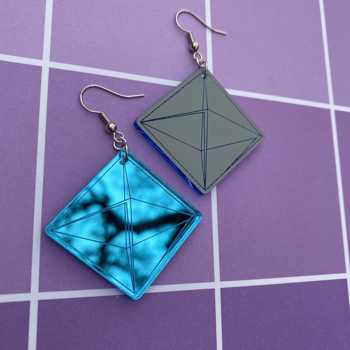NGE Angel Ramiel Inspired Acrylic Earrings