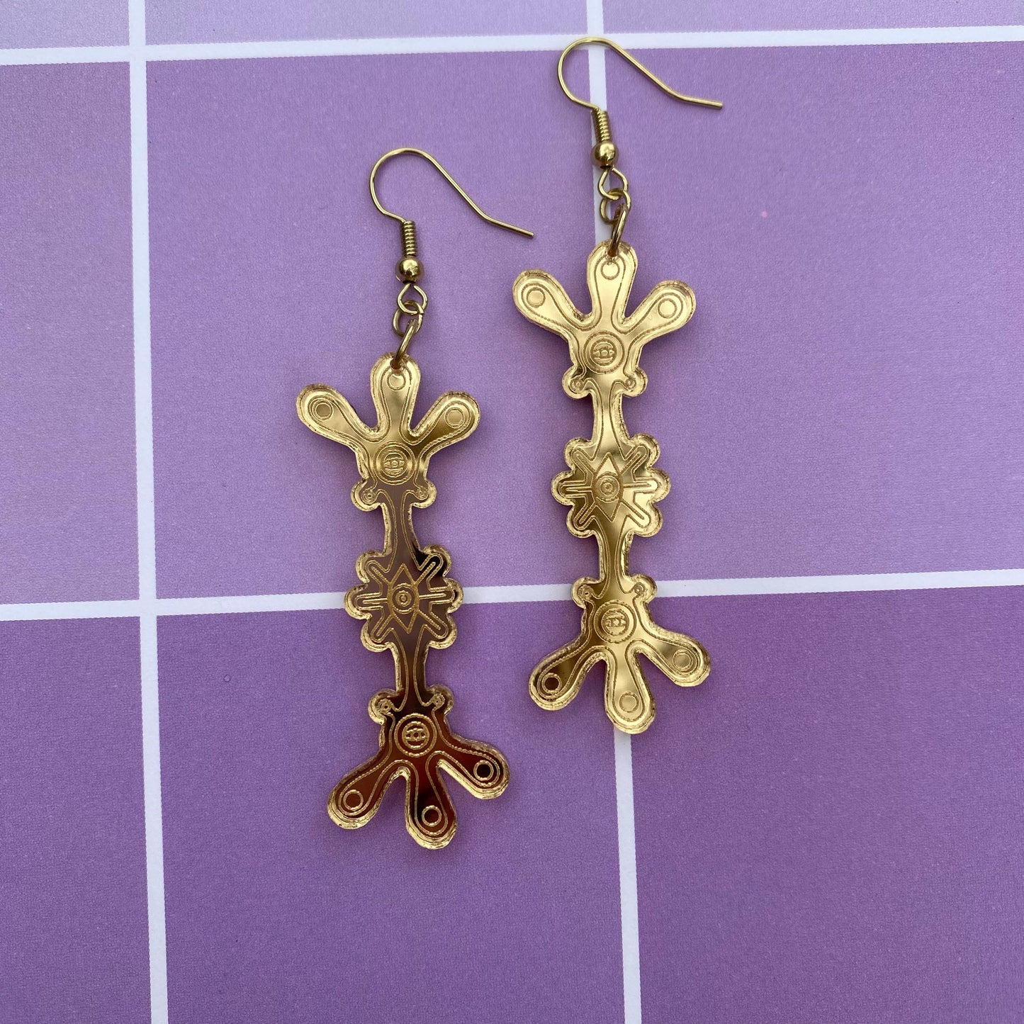 NGE Angel Sahaquiel Inspired Acrylic Earrings