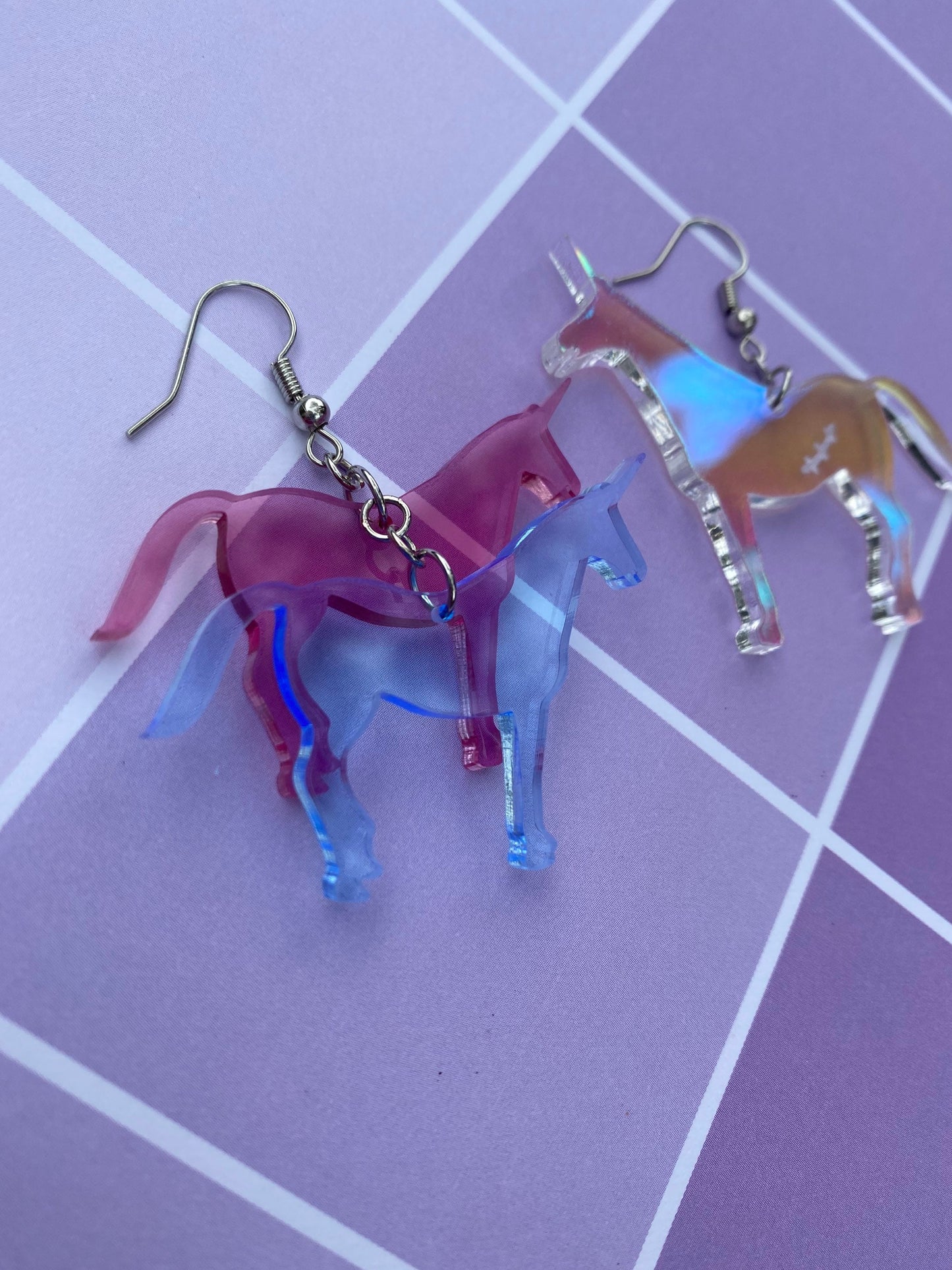 Charlie the Unicorn Inspired Acrylic Earrings