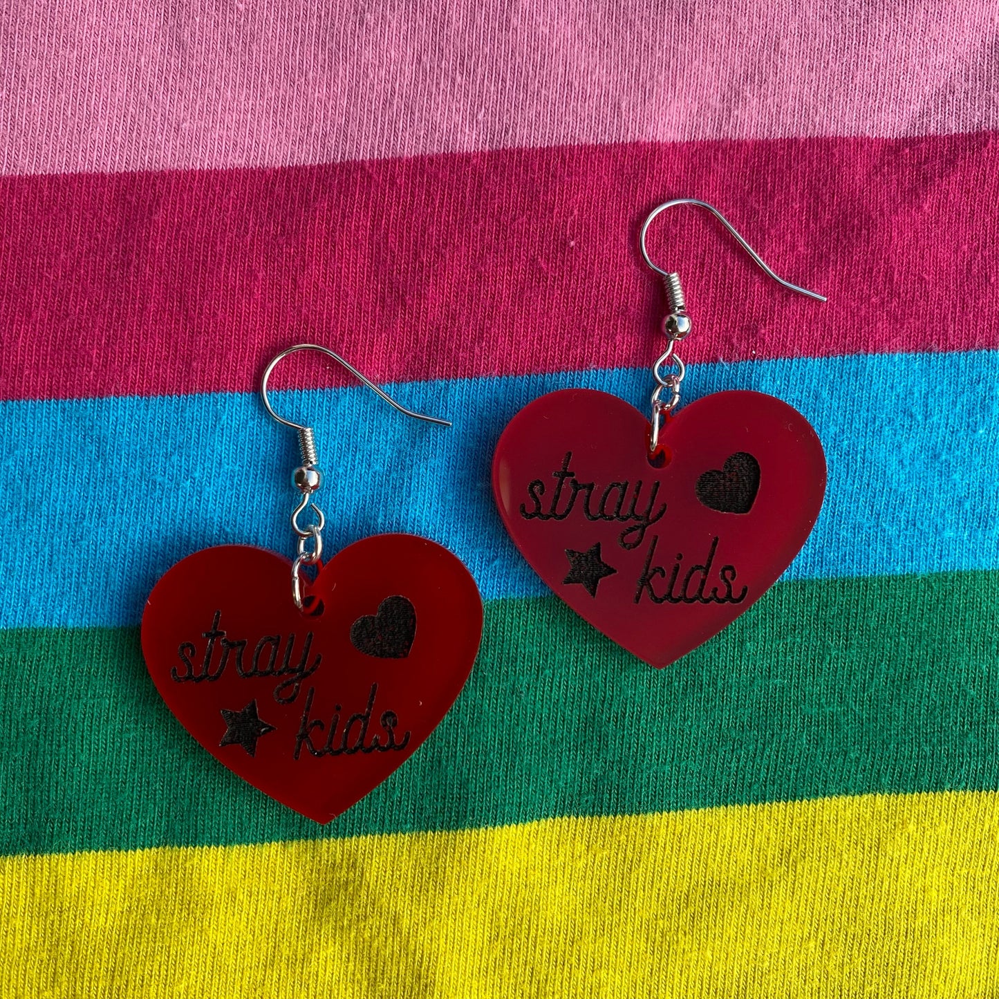 Sweetheart Stray Kids Inspired Acrylic Earrings
