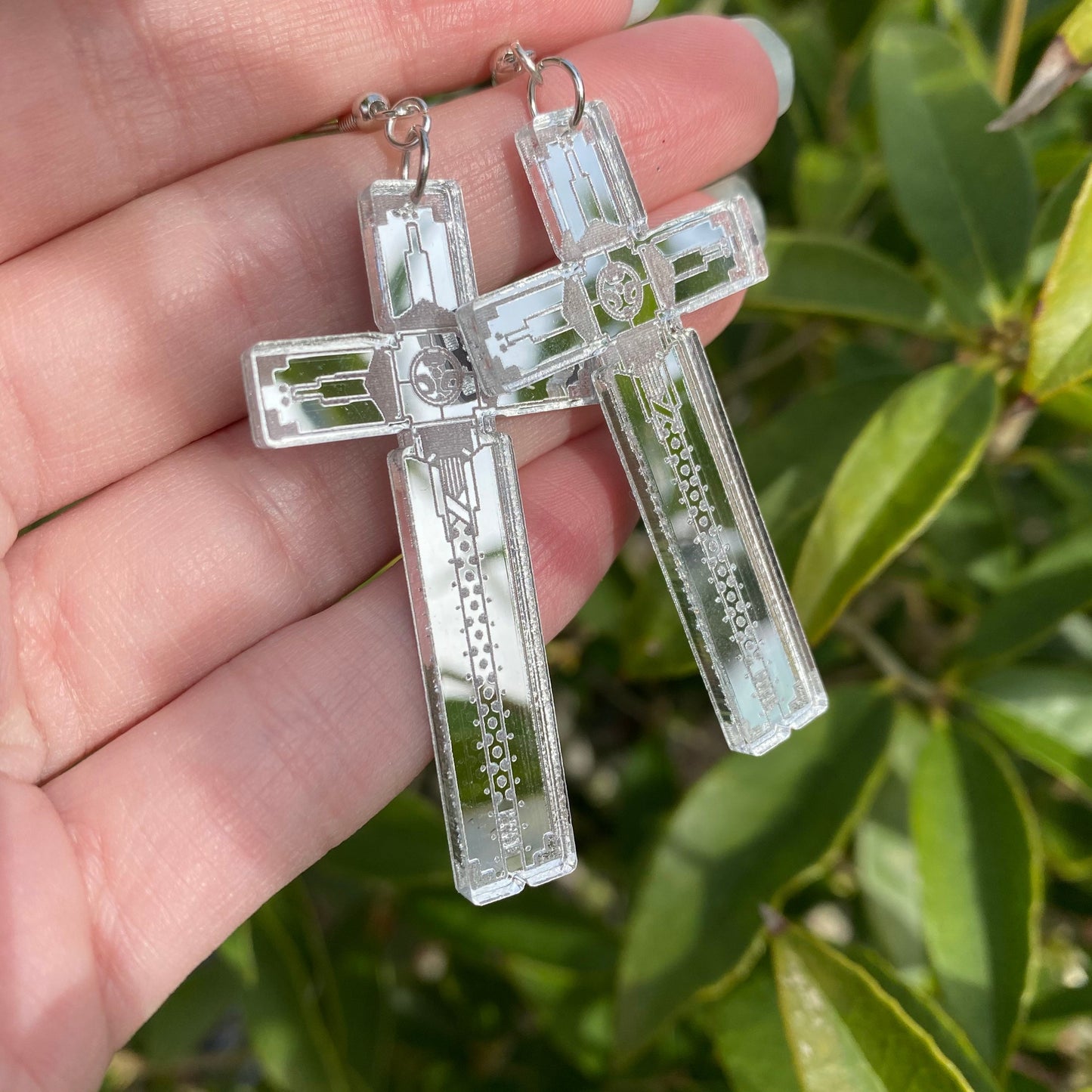 TRIGUN Wolfwood Cross Inspired Acrylic Earrings