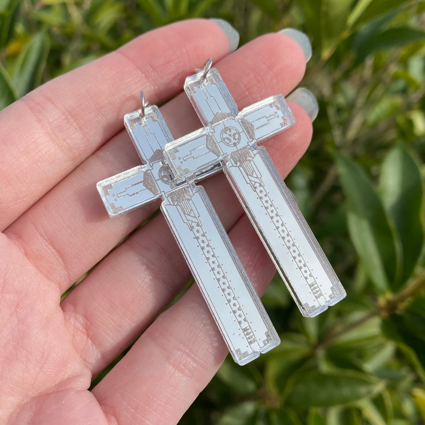 TRIGUN Wolfwood Cross Inspired Acrylic Earrings