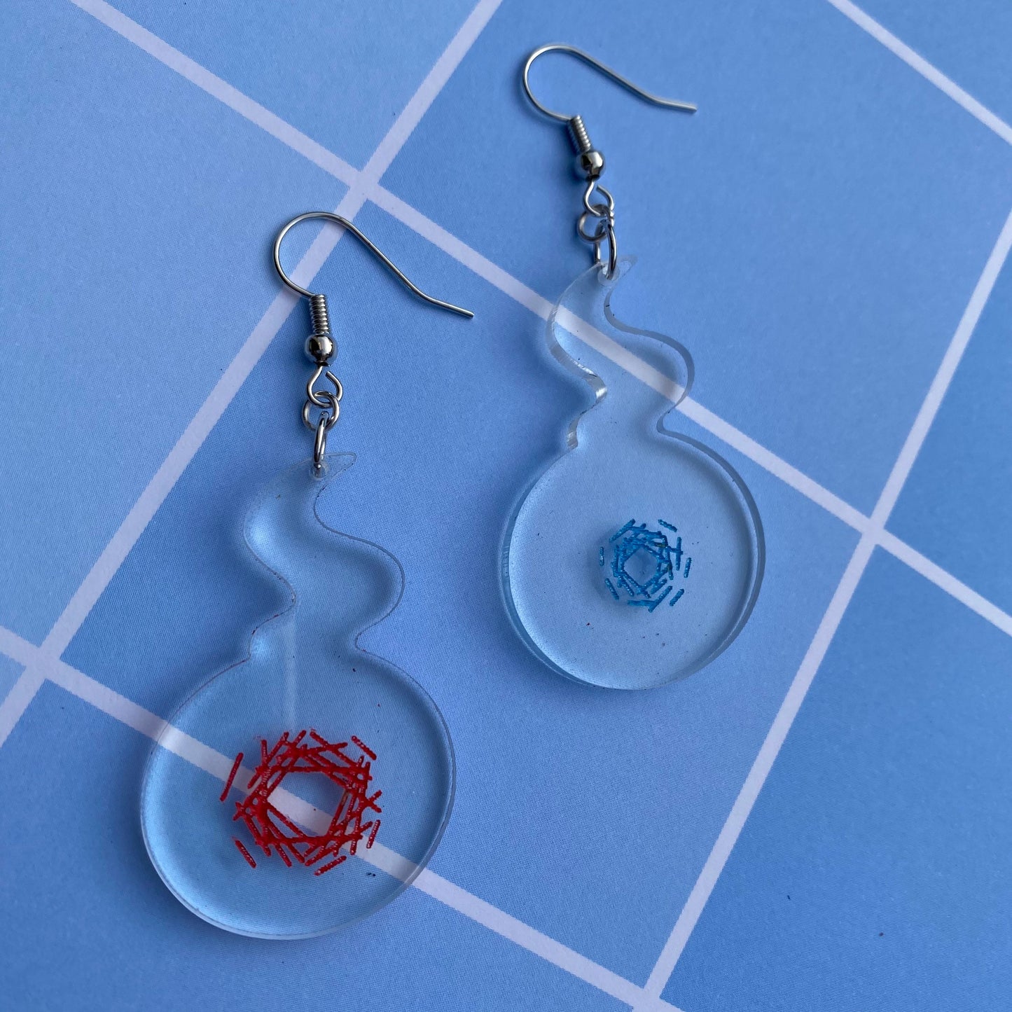 TBHK Clear Hakujoudai Acrylic Earrings