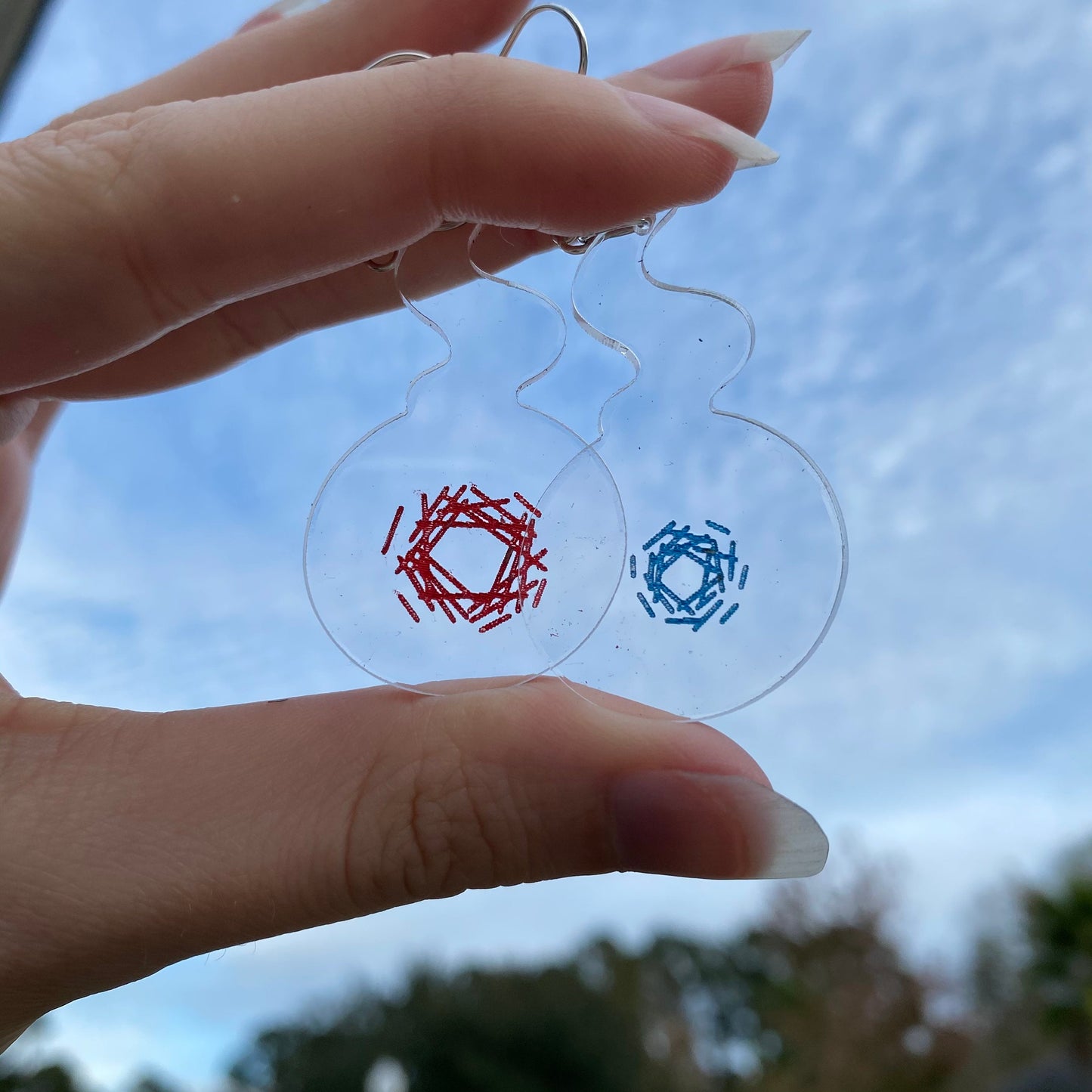 TBHK Clear Hakujoudai Acrylic Earrings