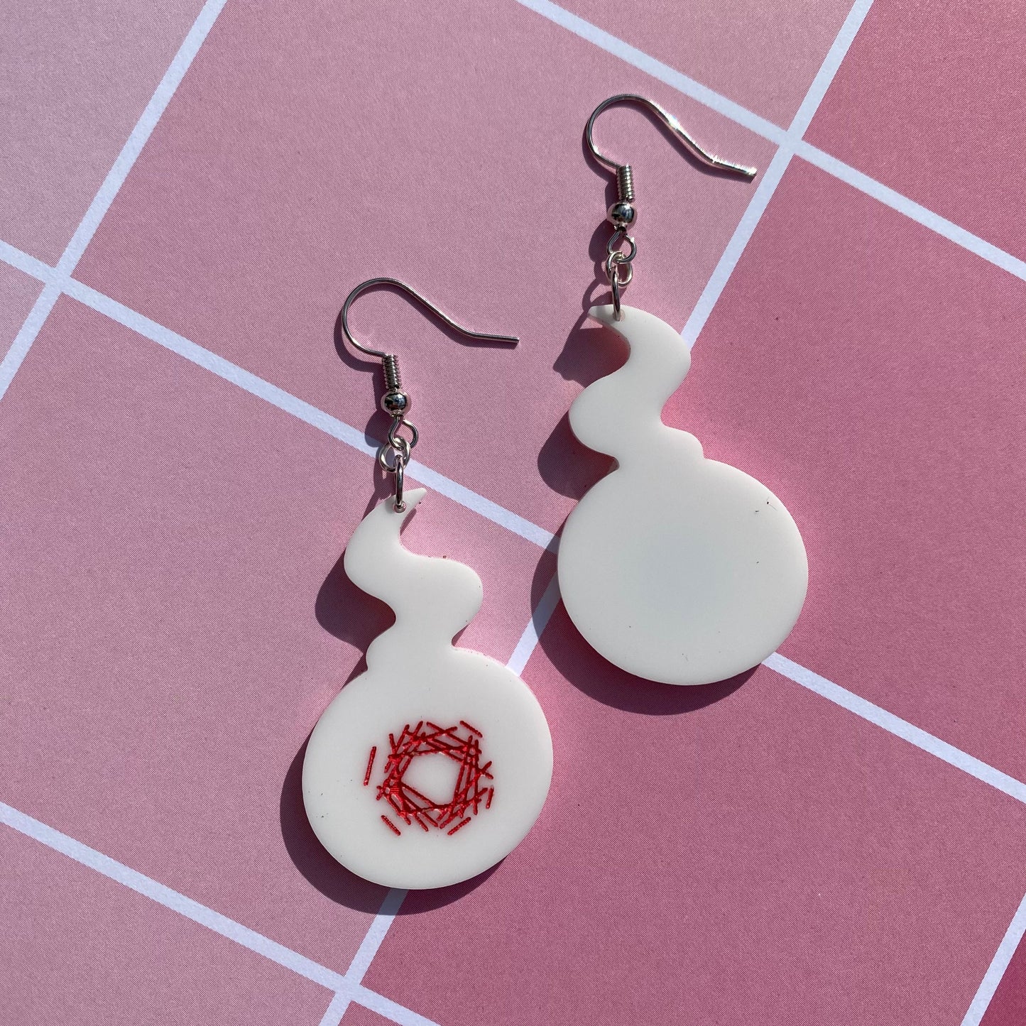 TBHK White Hakujoudai Hanako-kun Inspired Acrylic Earrings